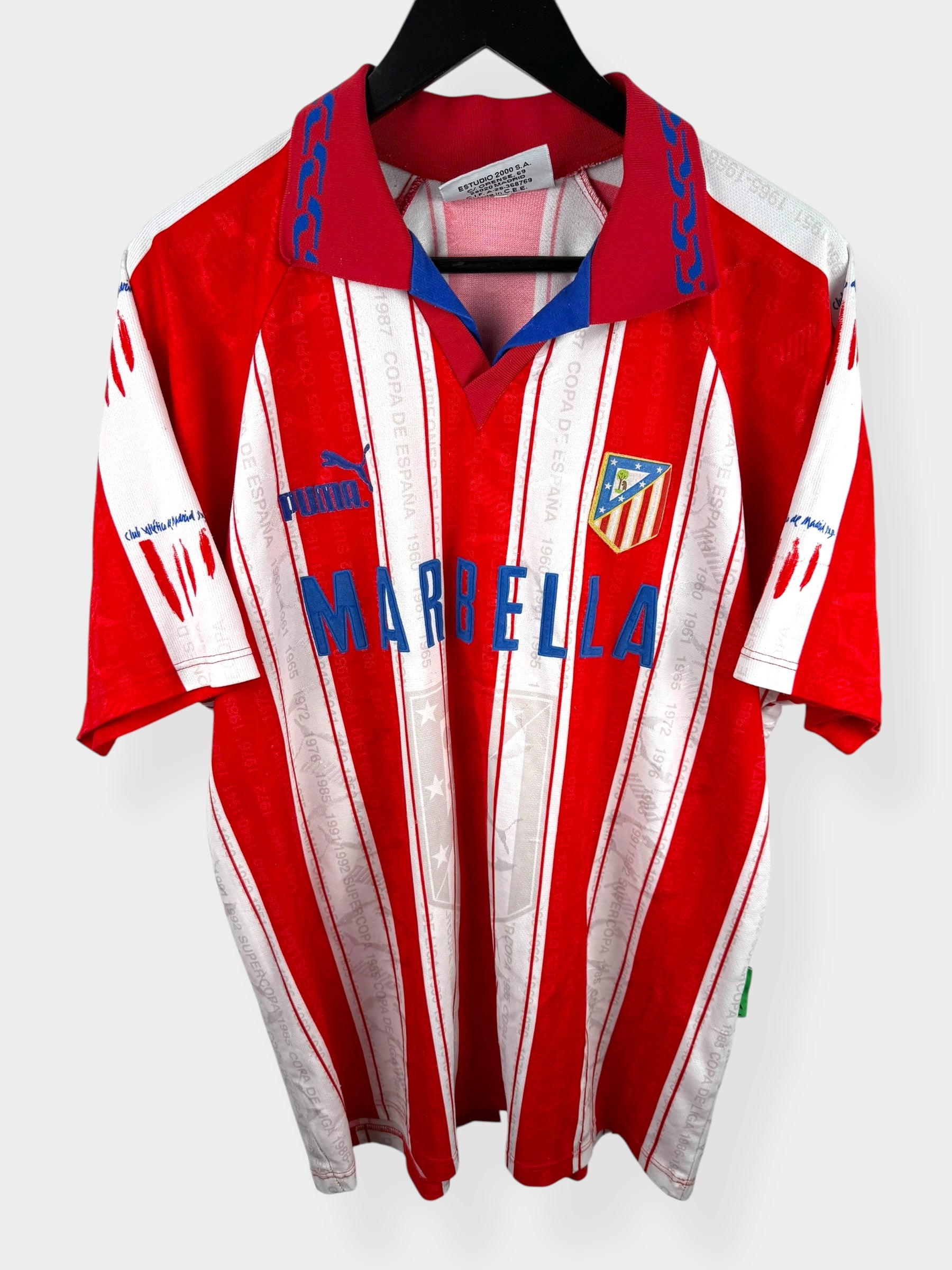 1995-96 ATLETICO MADRID HOME SHIRT XL - Authentic Football Club