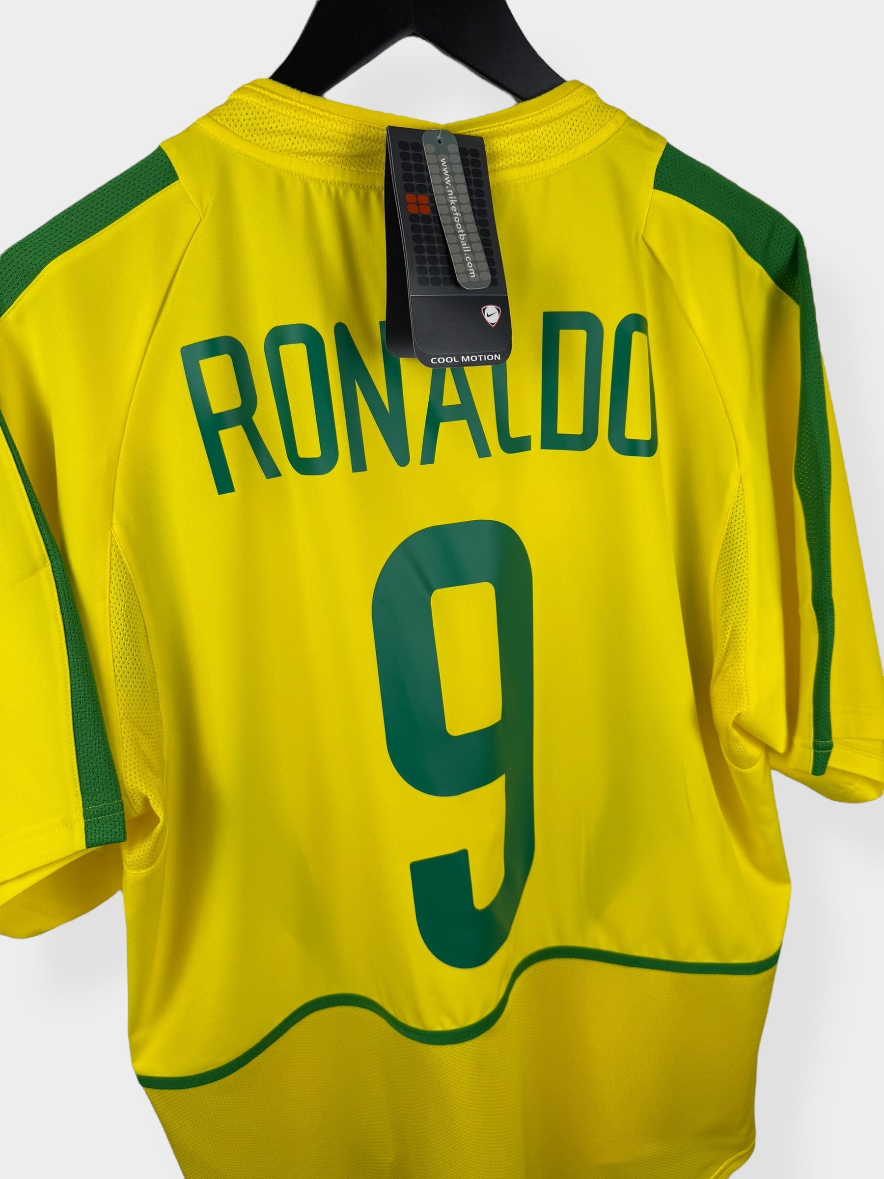 2002-04 BRAZILIË THUISSHIRT RONALDO #9 L
