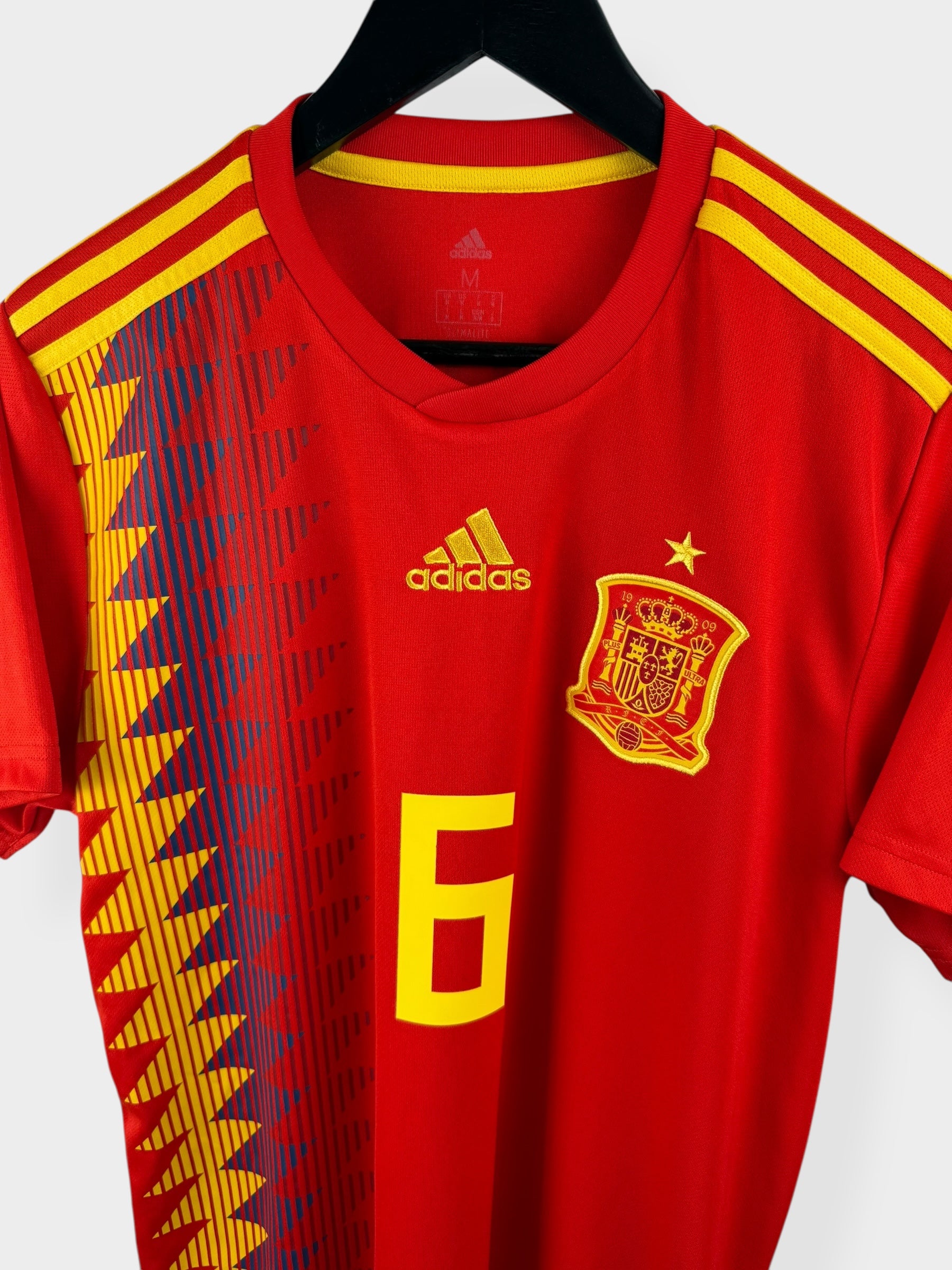 2018-19 SPAIN HOME SHIRT INIESTA #6 M - Authentic Football Club