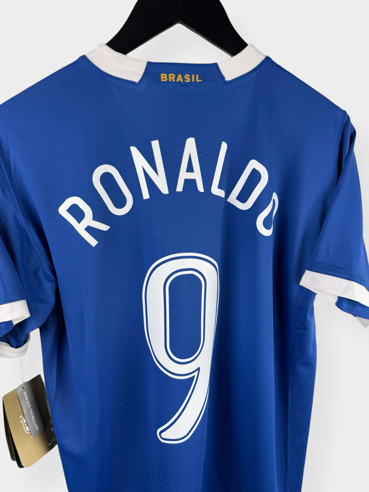 2006-08 BRAZIL AWAY SHIRT RONALDO #9 M - Authentic Football Club