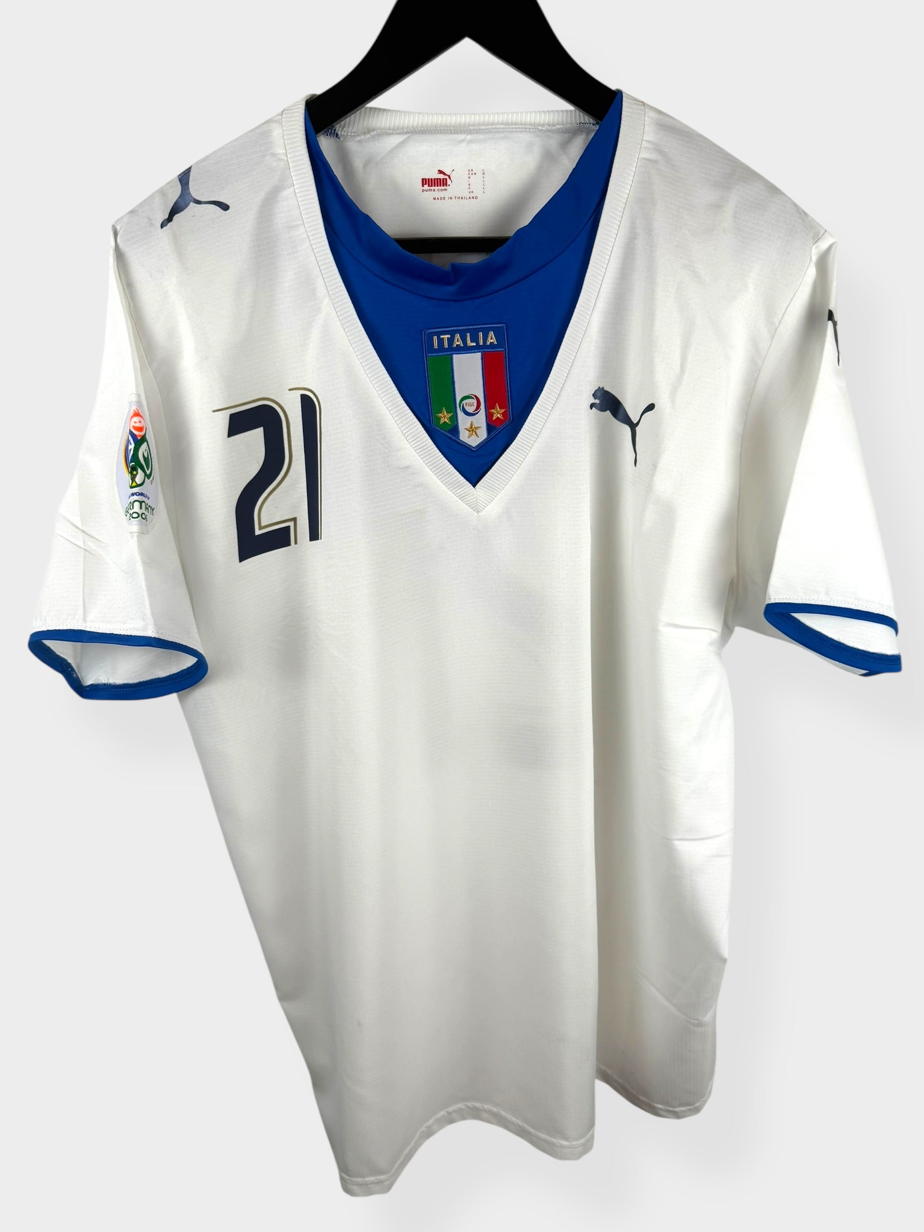 2006-07 ITALY AWAY SHIRT PIRLO #21 L - Authentic Football Club