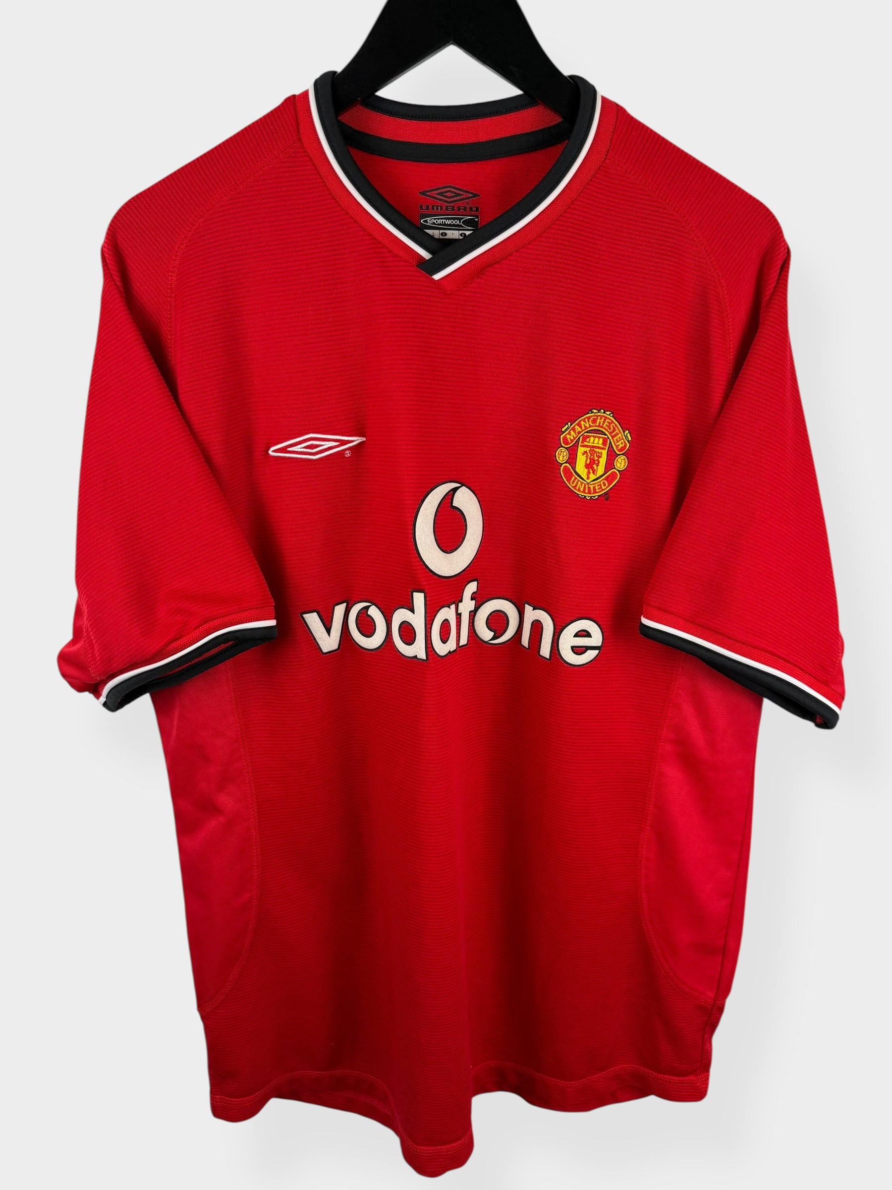 2000-02 MANCHESTER UNITED HOME SHIRT SCHOLES #18 L - Authentic Football Club