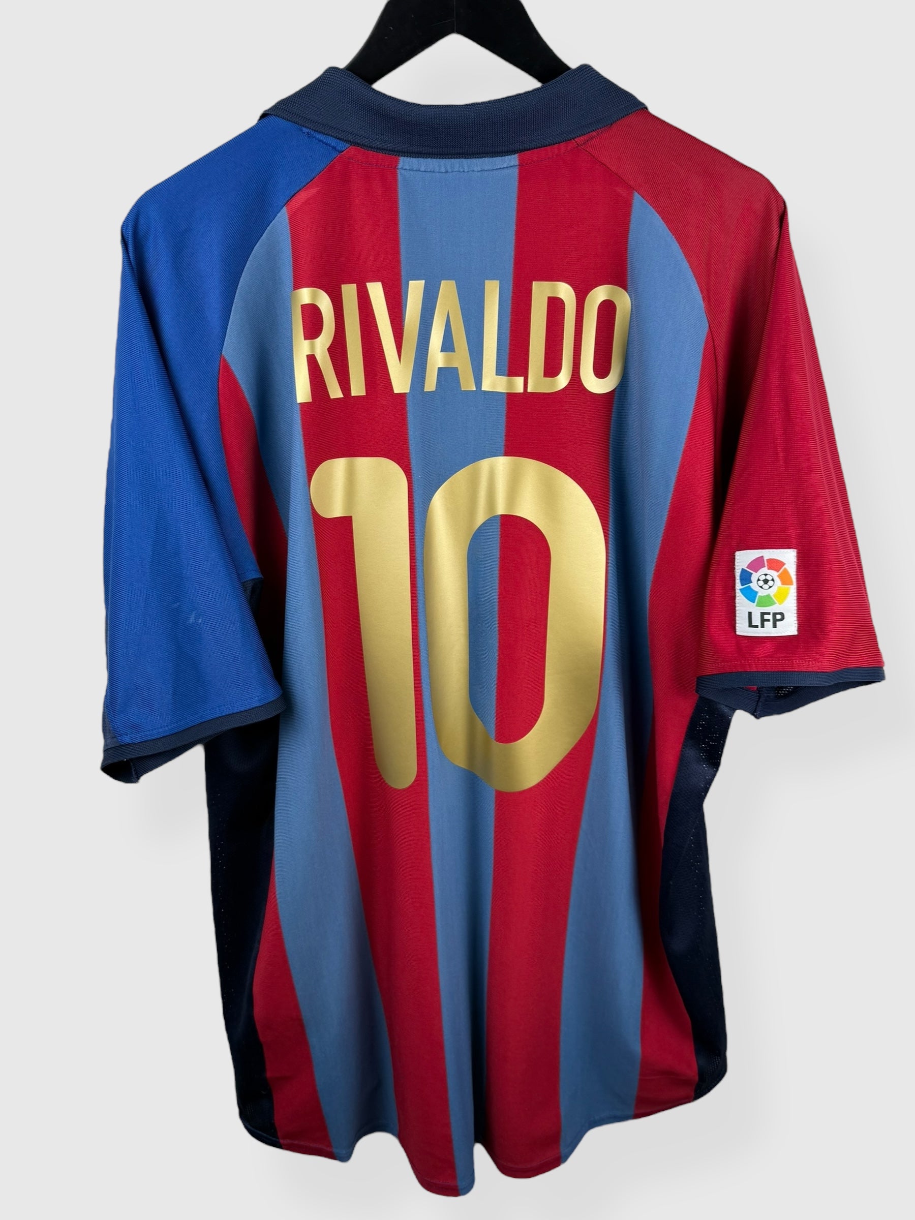 2001-02 BARCELONA HEIMTRIKOT RIVALDO #10 XXL