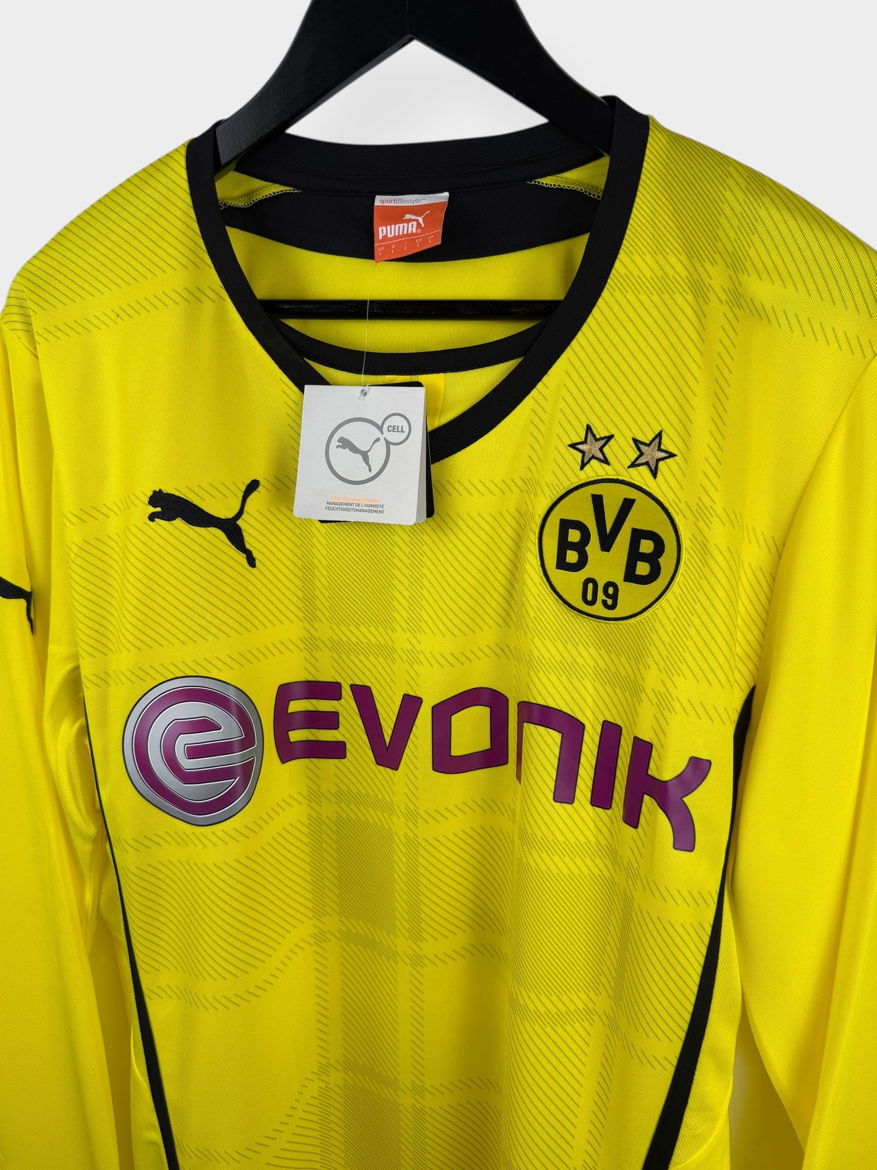 2013-14 BORUSSIA DORTMUND HOME SHIRT LS LEWANDOWSKI #9 L - Authentic Football Club