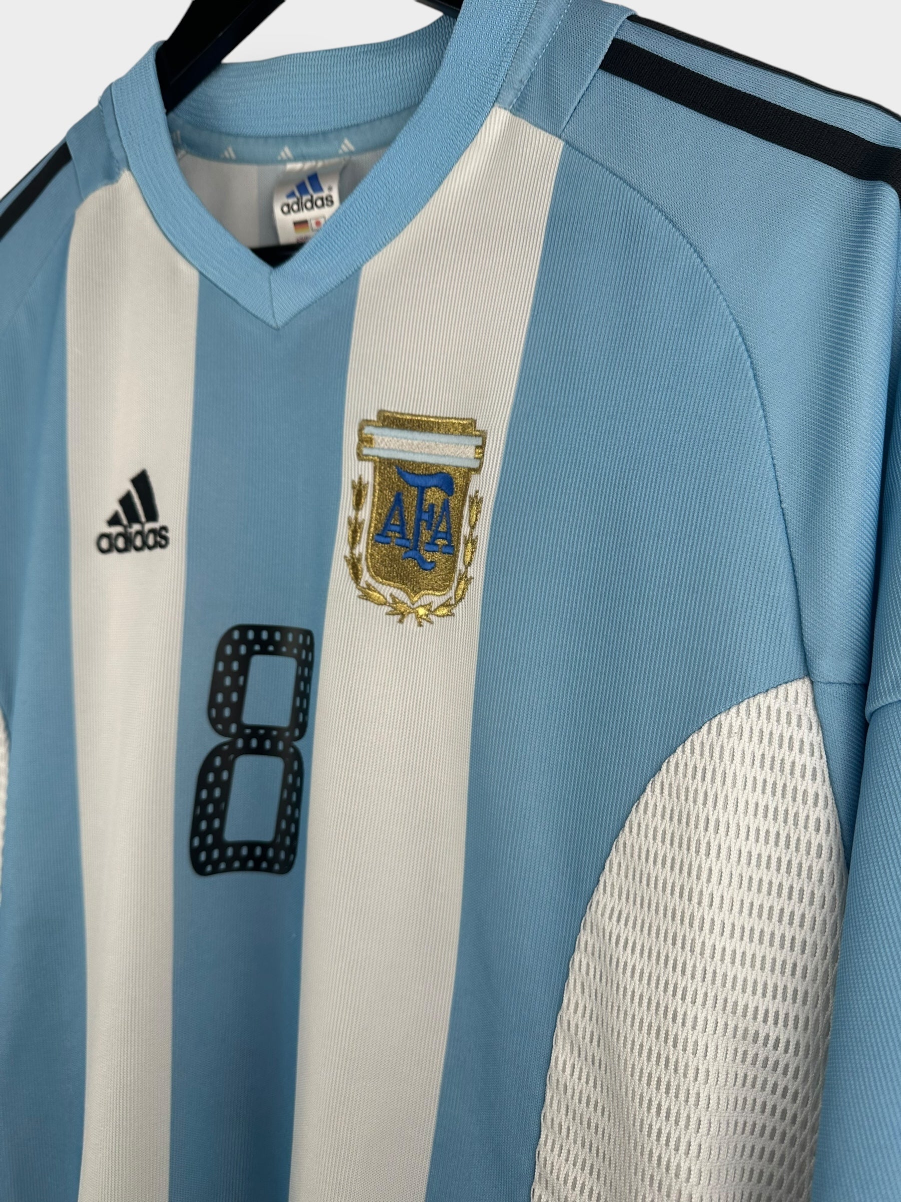 2002-04 ARGENTINA HOME SHIRT ZANETTI #8 M