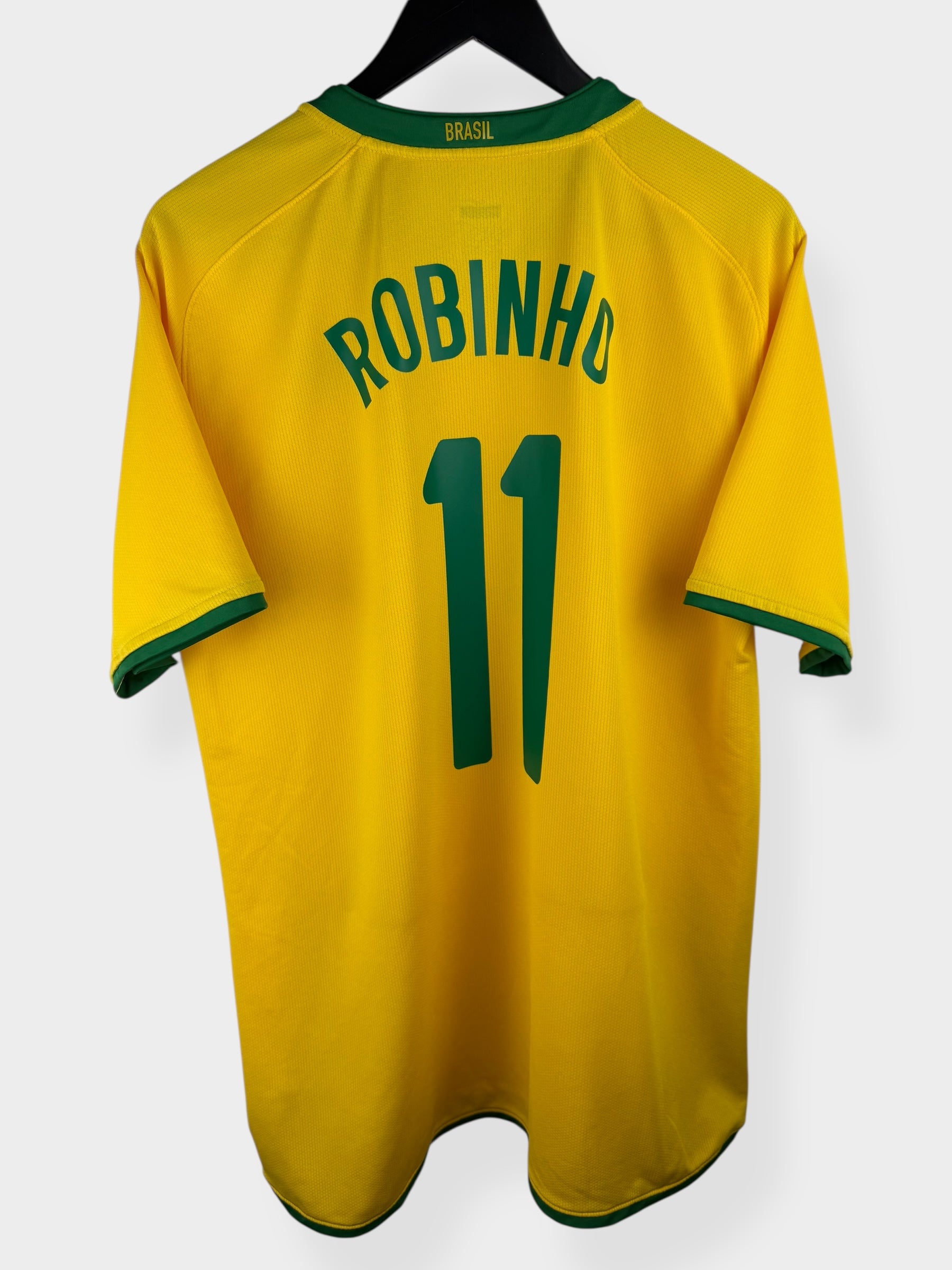 2008-10 BRAZIL HOME SHIRT ROBINHO # 11 L