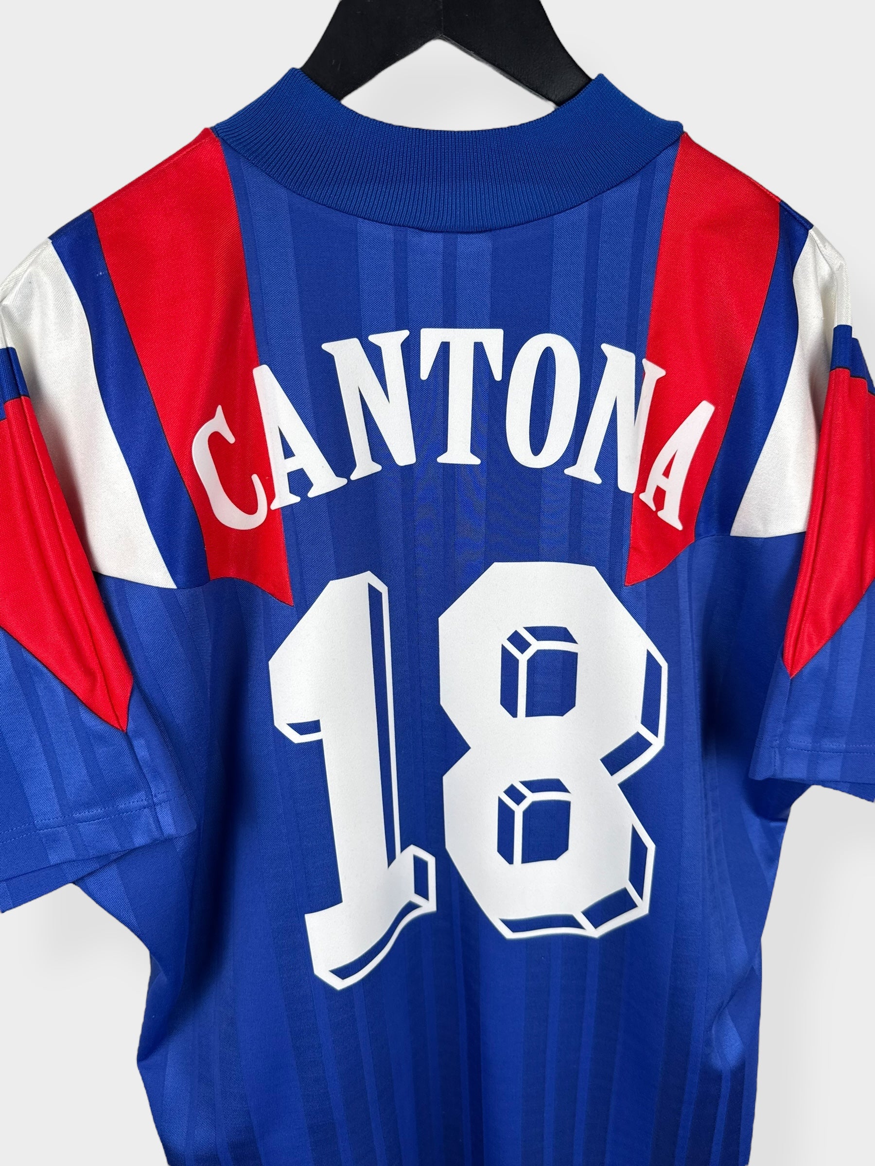 1992-93 FRANCE HOME SHIRT CANTONA #18 L - Authentic Football Club