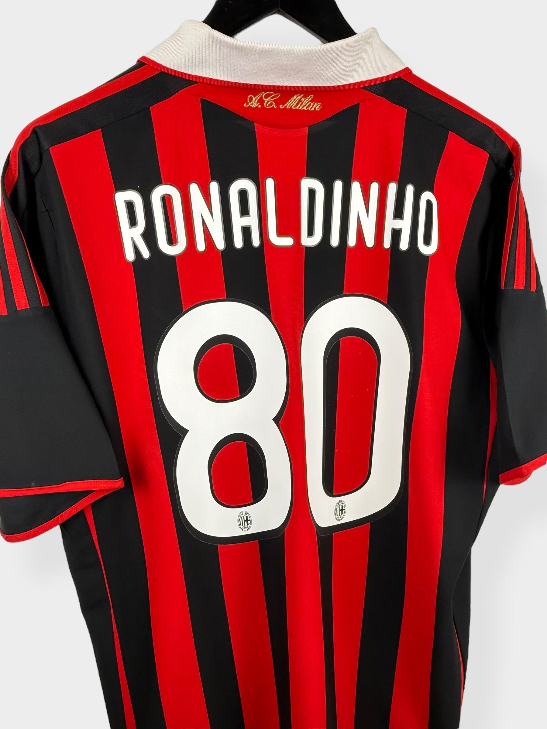 2009-10 AC MILAN HOME SHIRT RONALDINHO #80 L