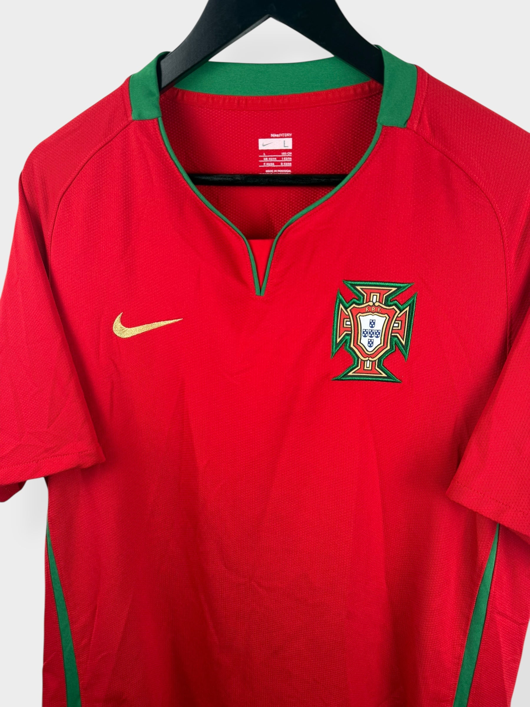 2008-09 PORTUGAL HOME SHIRT L - Authentic Football Club