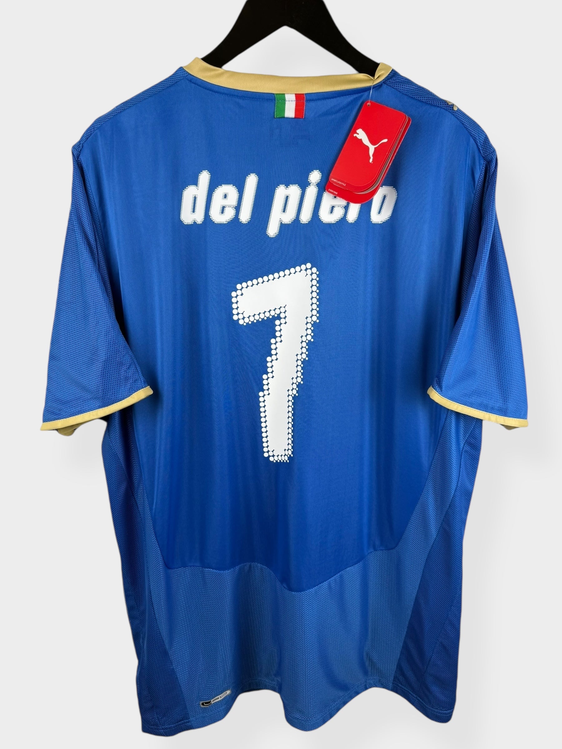 2008-09 ITALY HOME SHIRT DEL PIERO #7 XL - Authentic Football Club