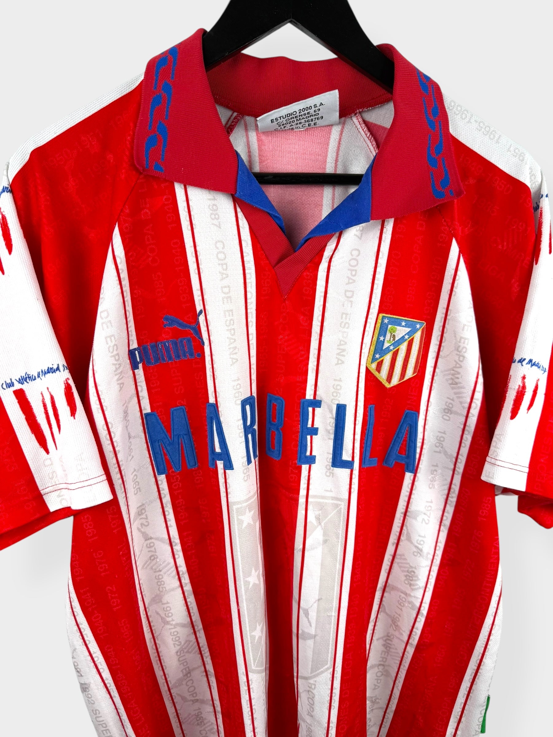 1995-96 ATLETICO MADRID HOME SHIRT XL - Authentic Football Club