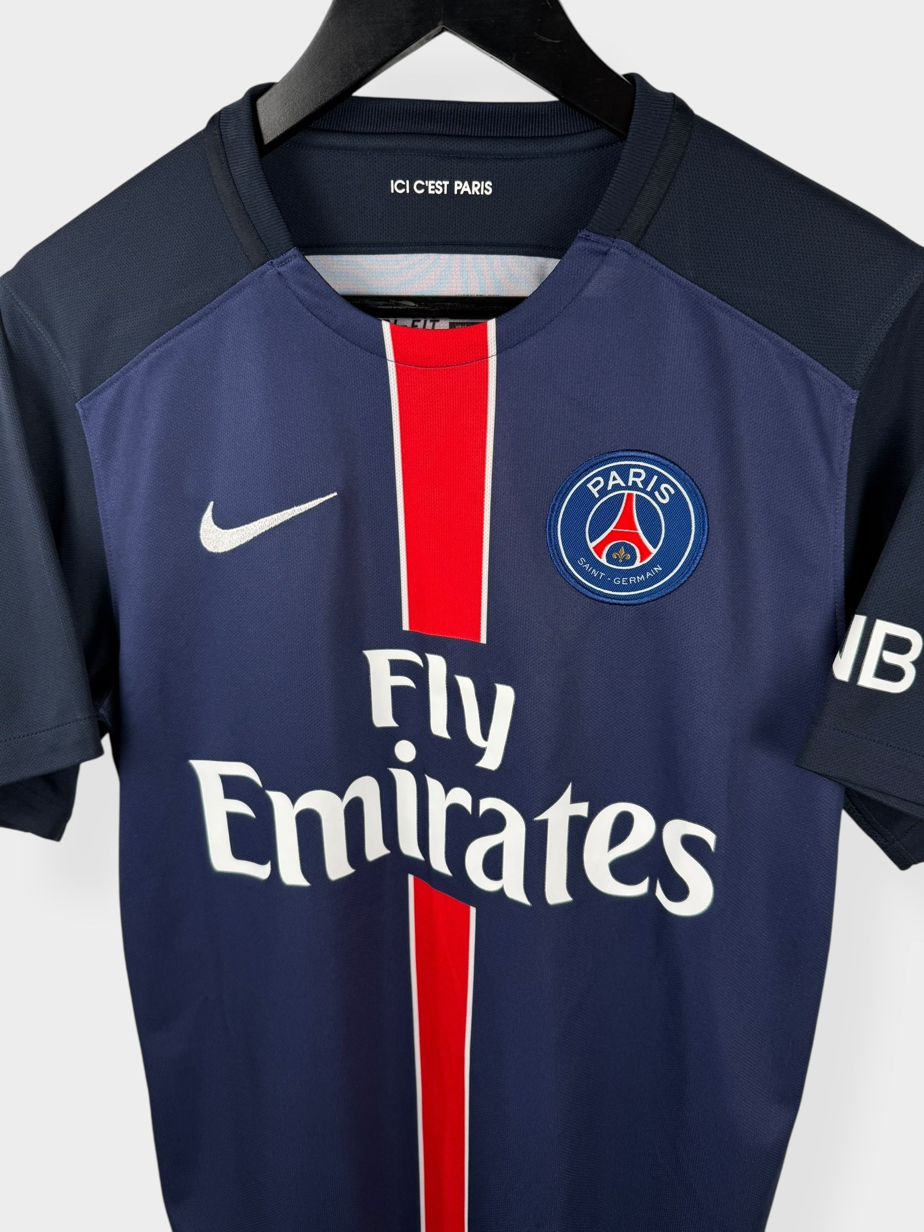 2015-16 PARIS SAINT-GERMAIN HOME SHIRT T. SILVA #2 S - Authentic Football Club