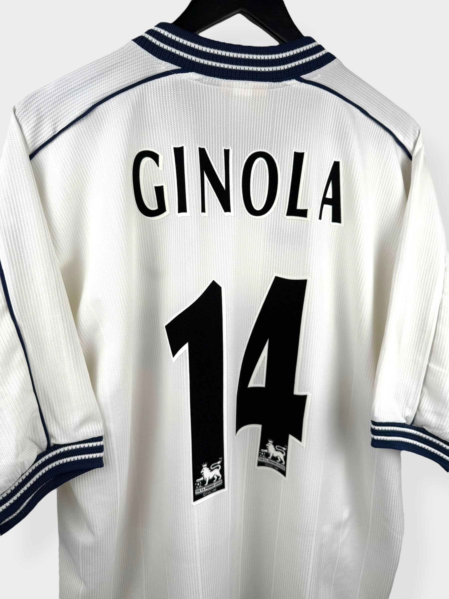 1997-99 TOTTENHAM HOTSPUR HOME SHIRT GINOLA #14 L
