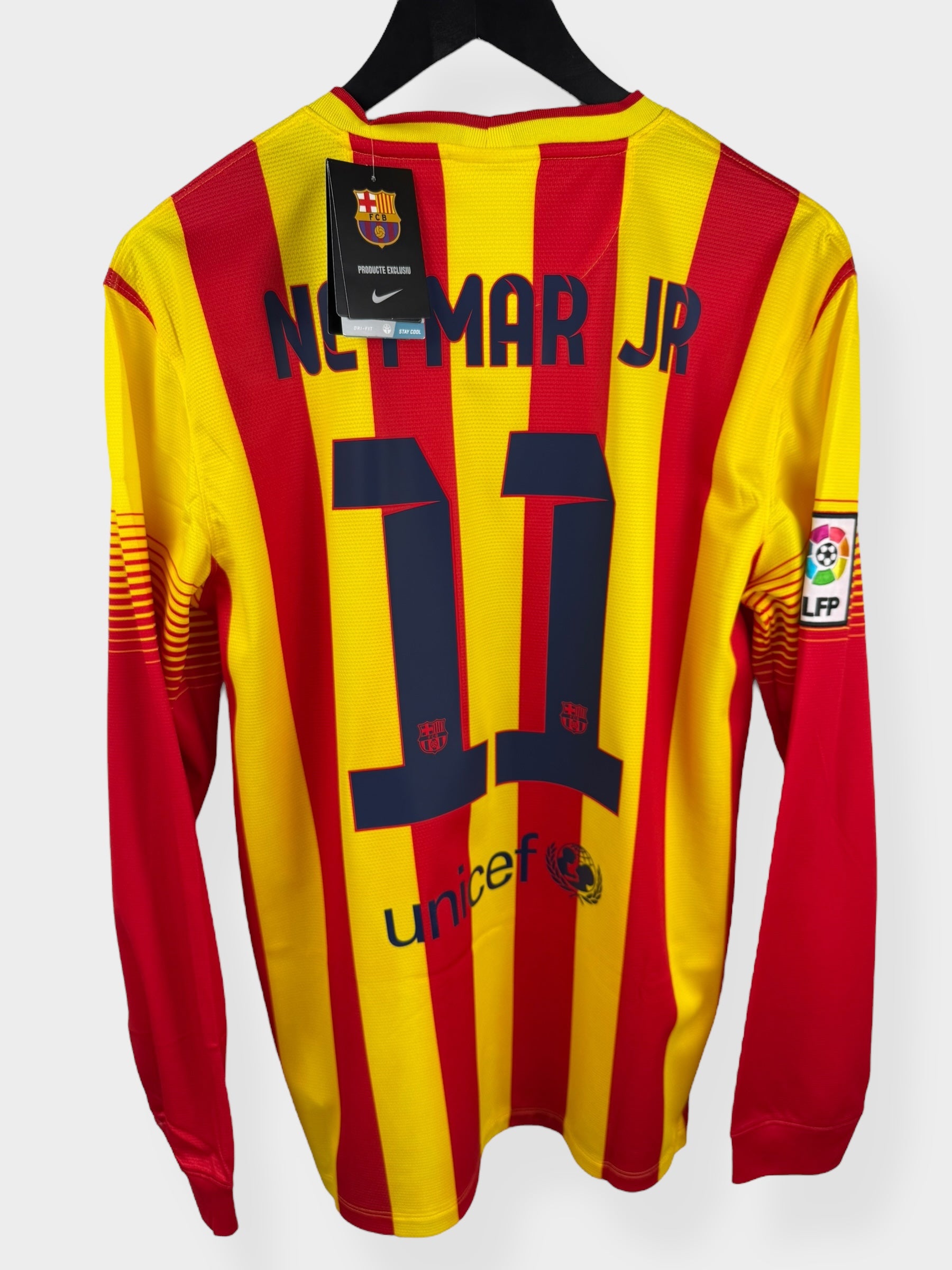 2013-14 BARCELONA AWAY SHIRT LS NEYMAR JR #11 M - Authentic Football Club