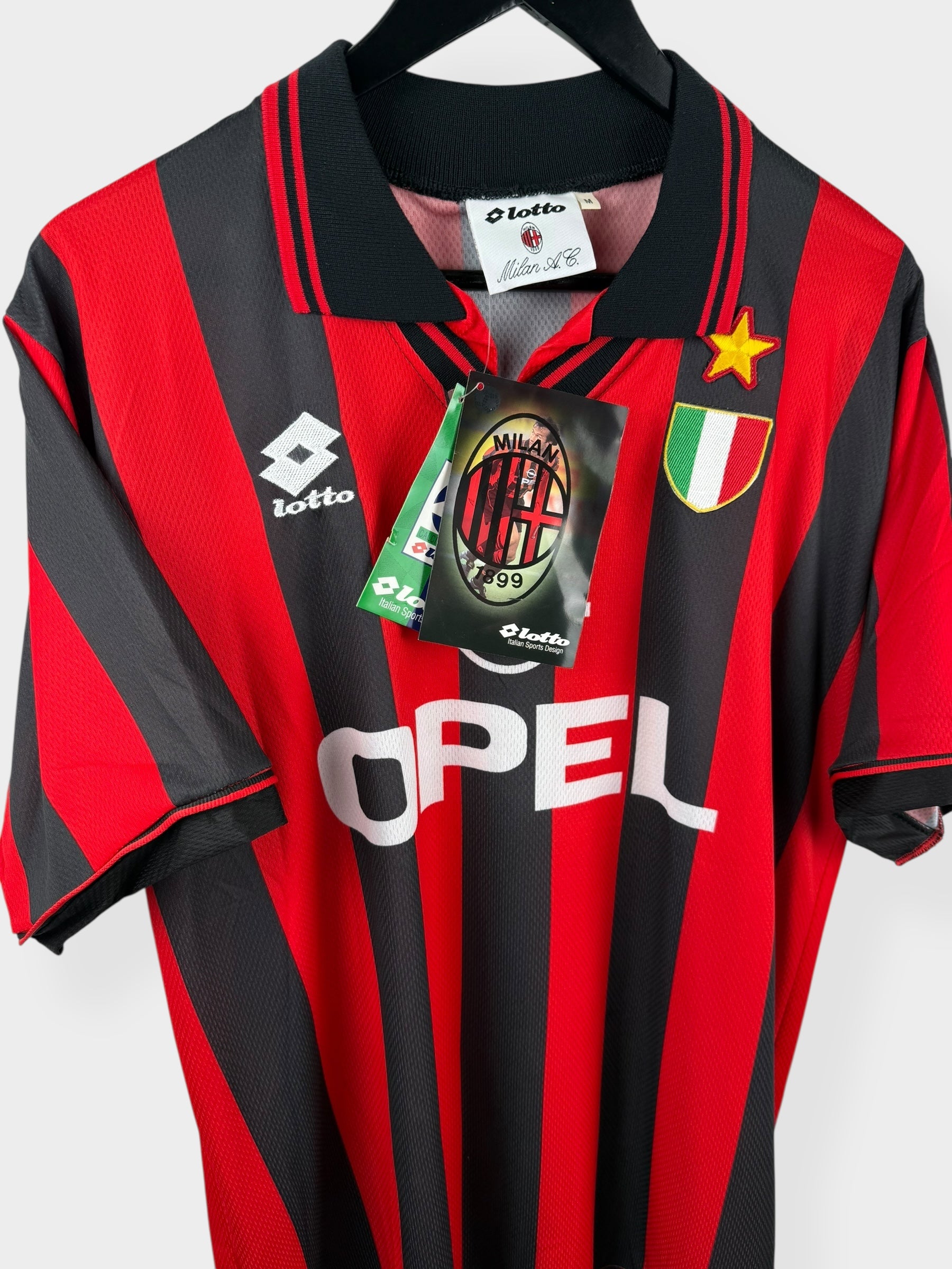 1996-97 AC MILAN HOME SHIRT WEAH #9 M - Authentic Football Club