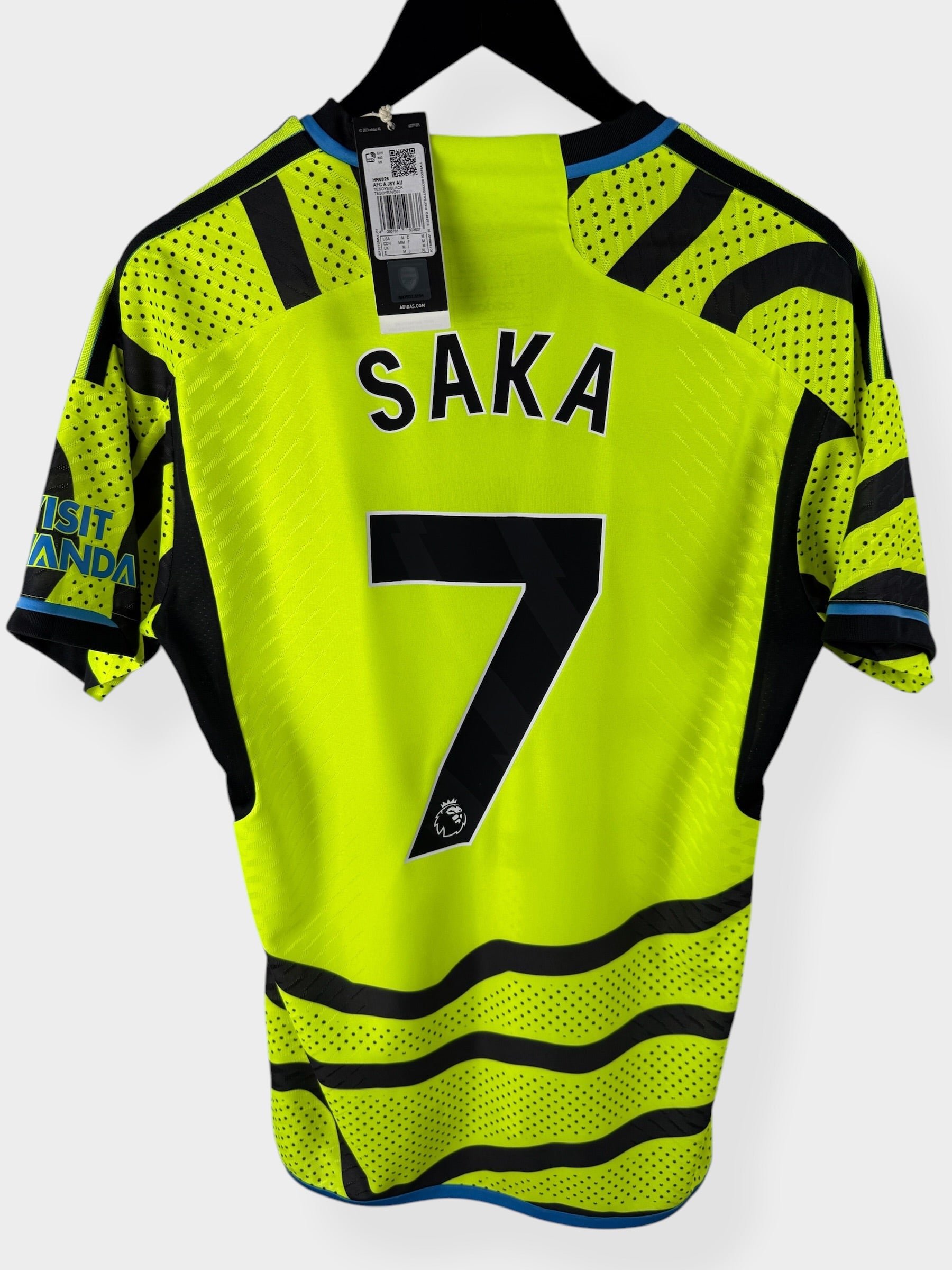 2023-24 ARSENAL AWAY SHIRT PLAYER ISSUE SAKA #7 M
