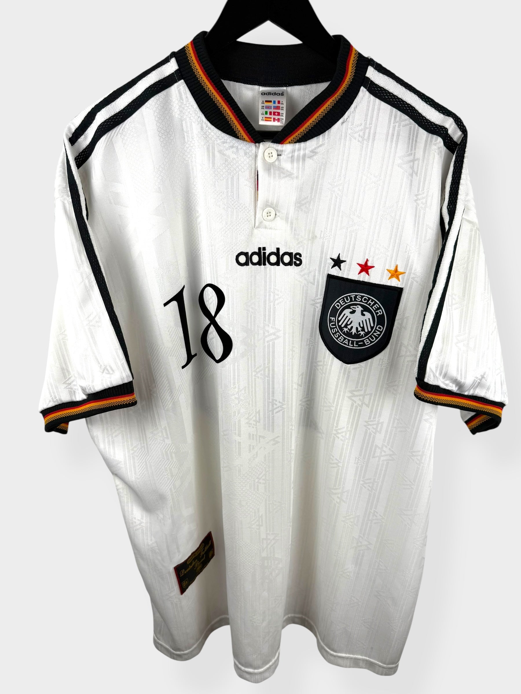 1996-98 GERMANY HOME SHIRT KLINSMANN #18 XXL - Authentic Football Club