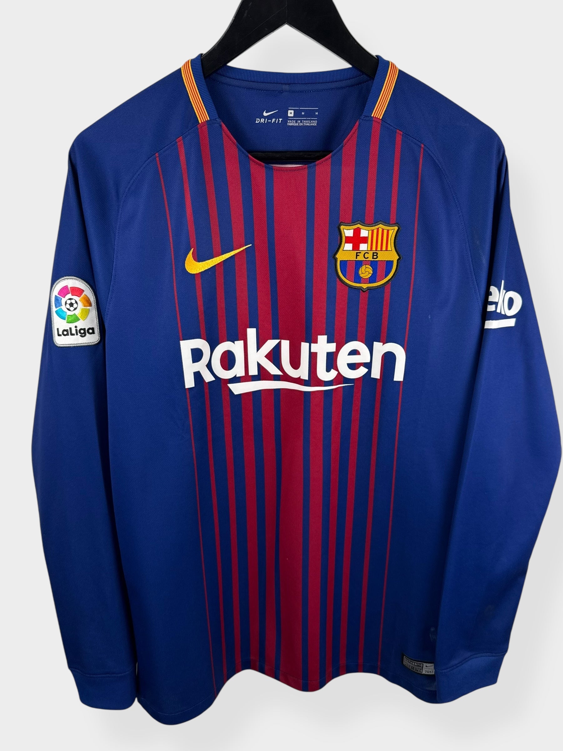 2017-18 BARCELONA HOME SHIRT LS INIESTA #8 M - Authentic Football Club