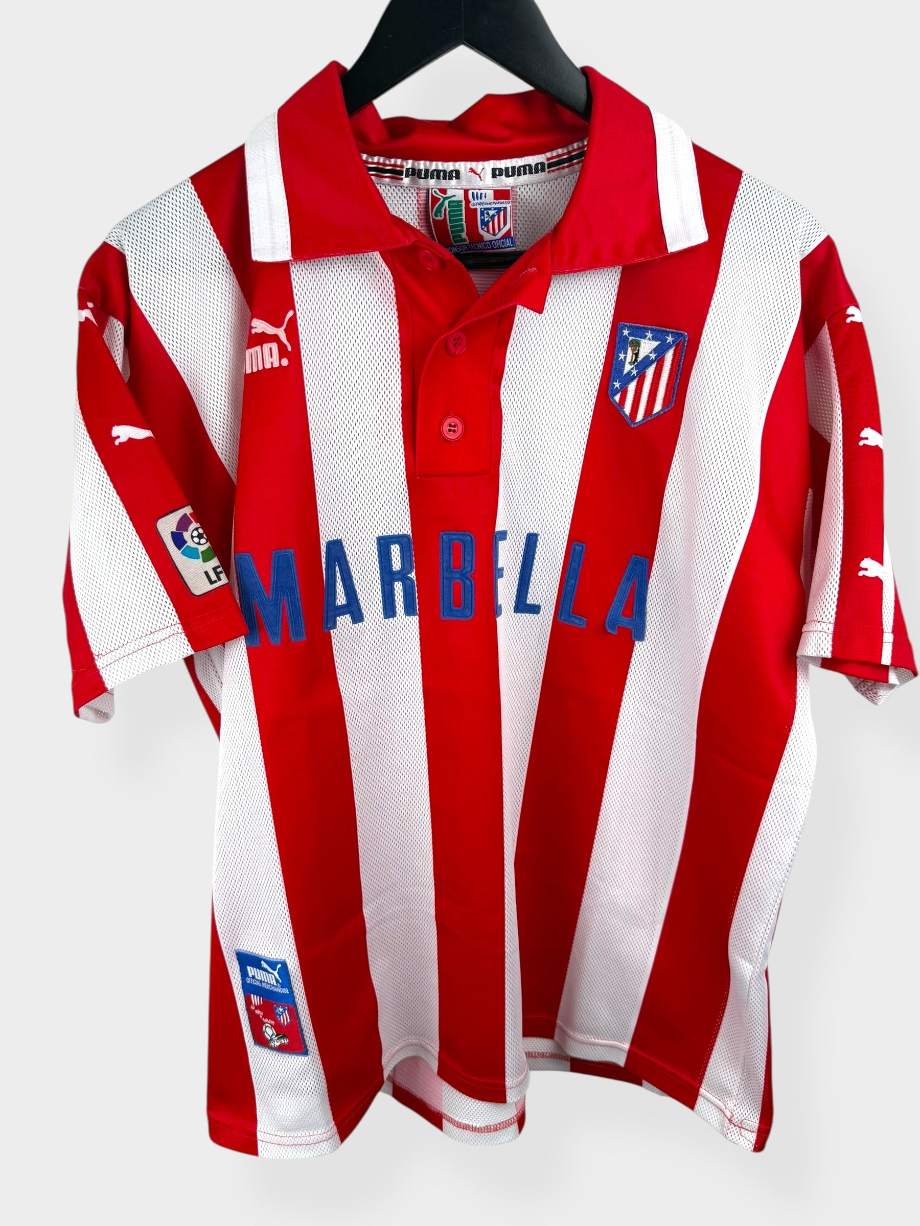 1997-98 ATLETICO MADRID HOME SHIRT M - Authentic Football Club