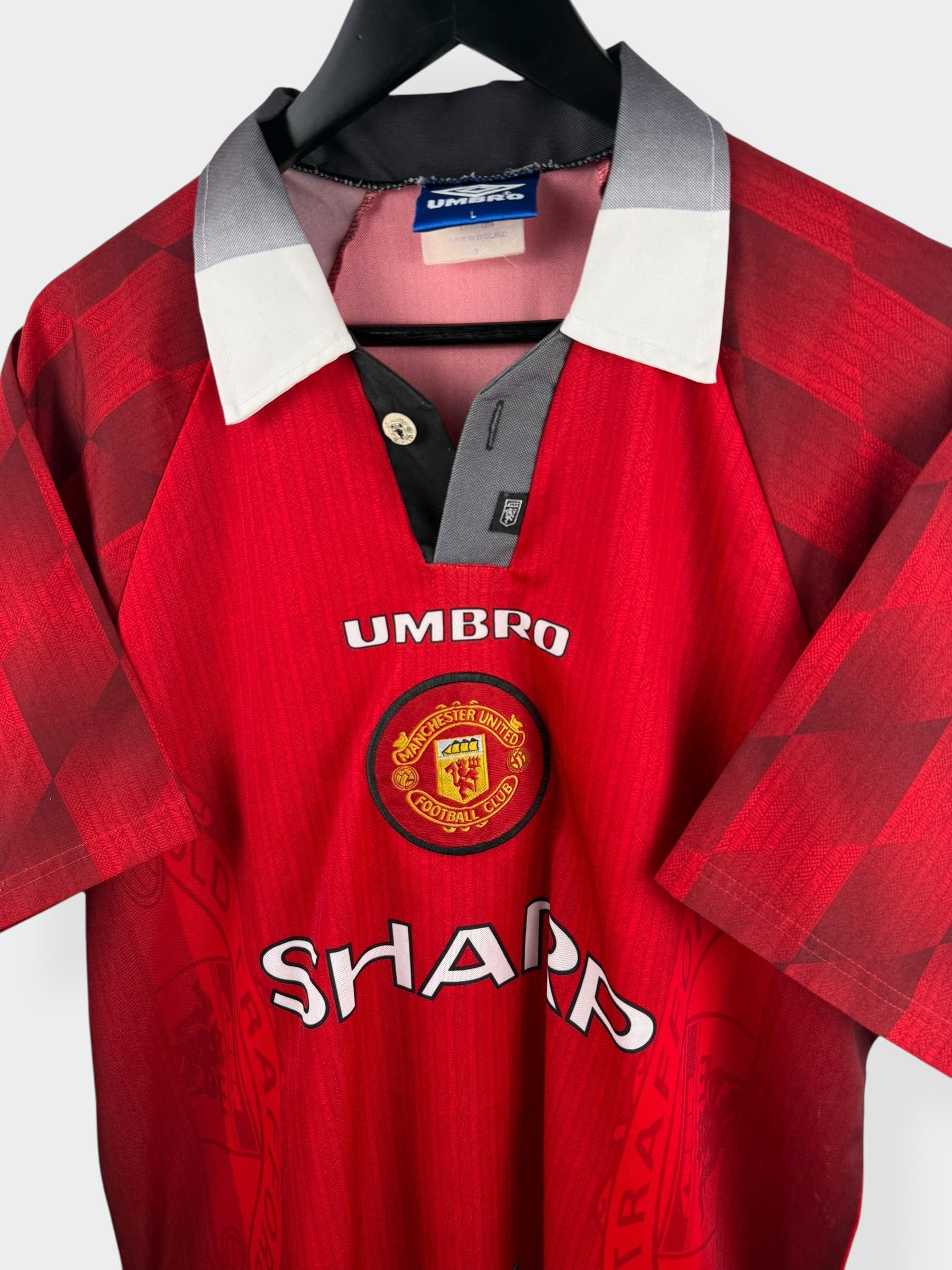 1996-97 MANCHESTER UNITED HOME SHIRT BECKHAM #10 L