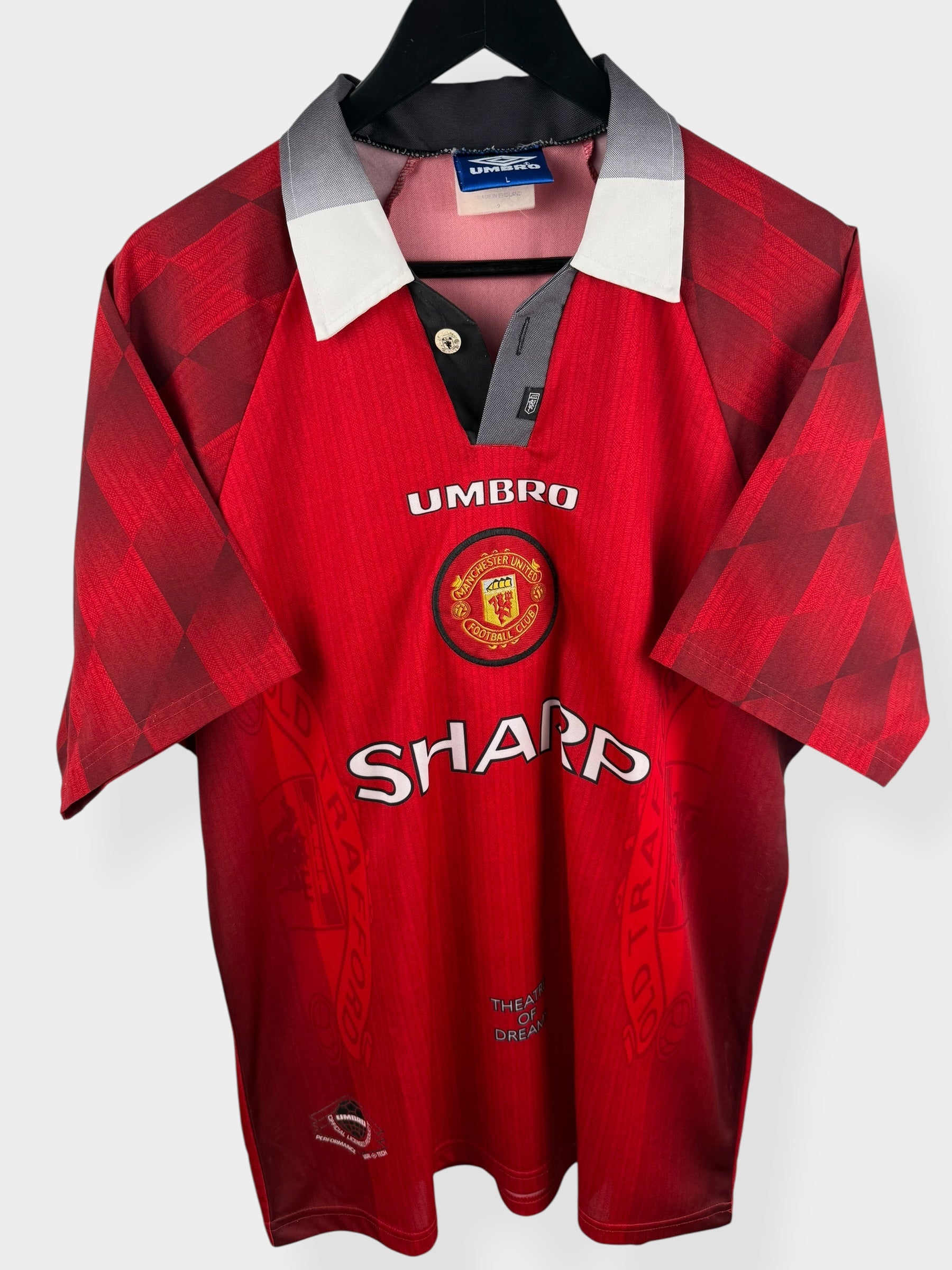 1996-97 MANCHESTER UNITED HOME SHIRT BECKHAM #10 L