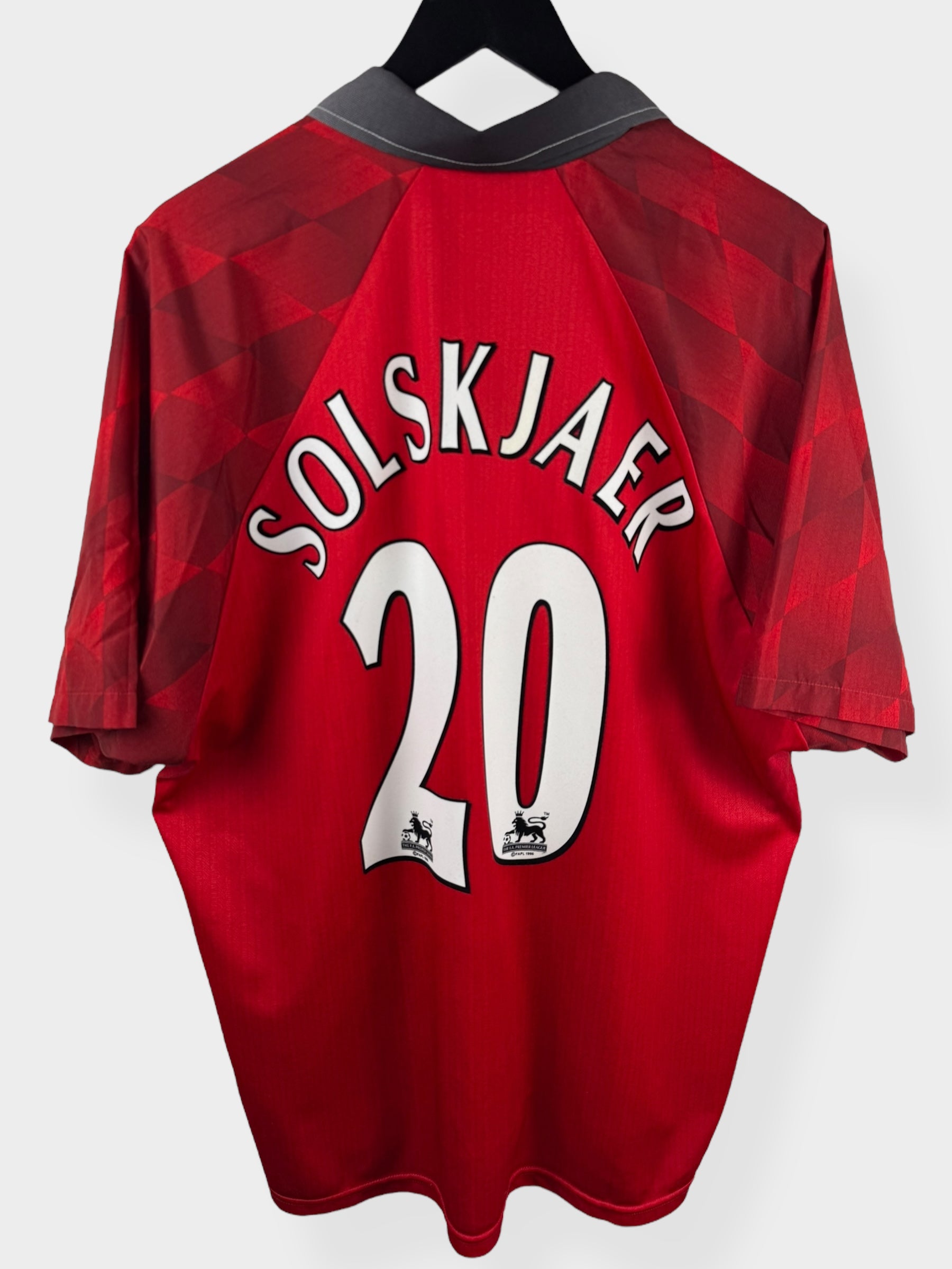 1996-98 MANCHESTER UNITED HOME SHIRT SOLSKJAER #20 XL