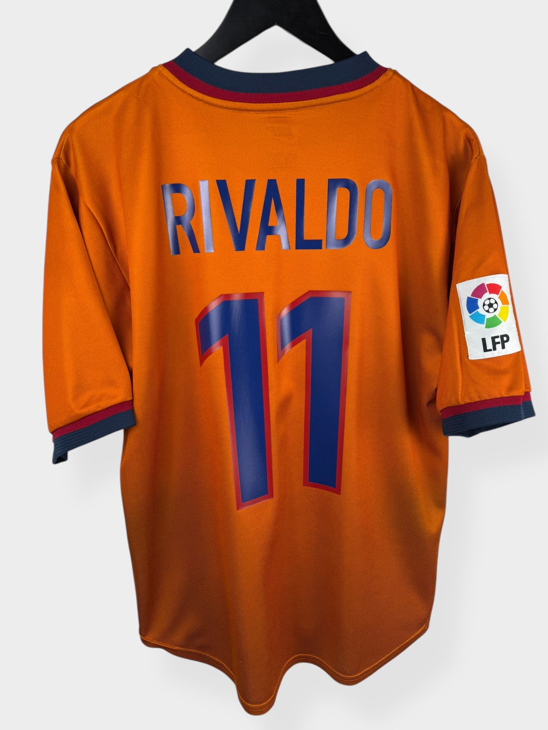 1998-99 BARCELONA AWAY SHIRT RIVALDO #11 M