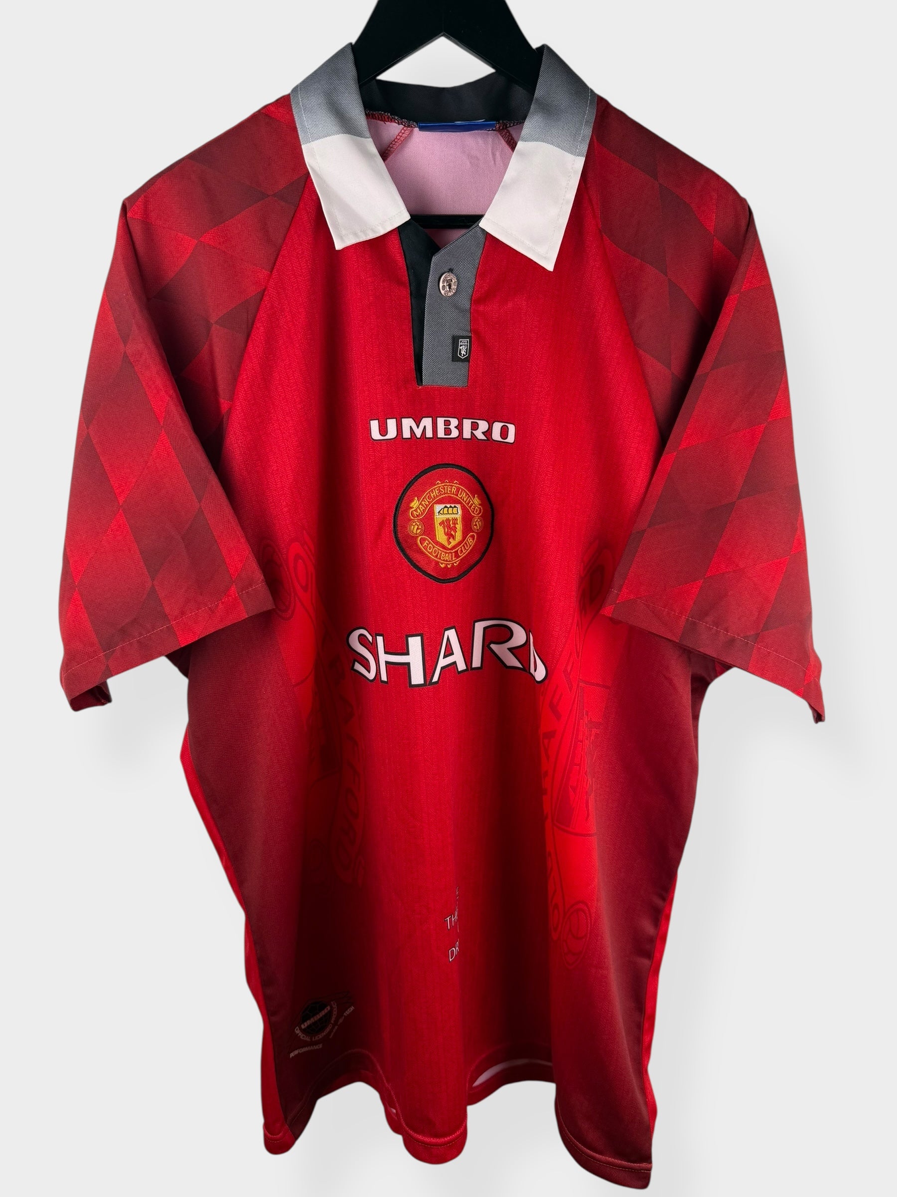 1996-98 MANCHESTER UNITED HOME SHIRT KEANE #16 XL