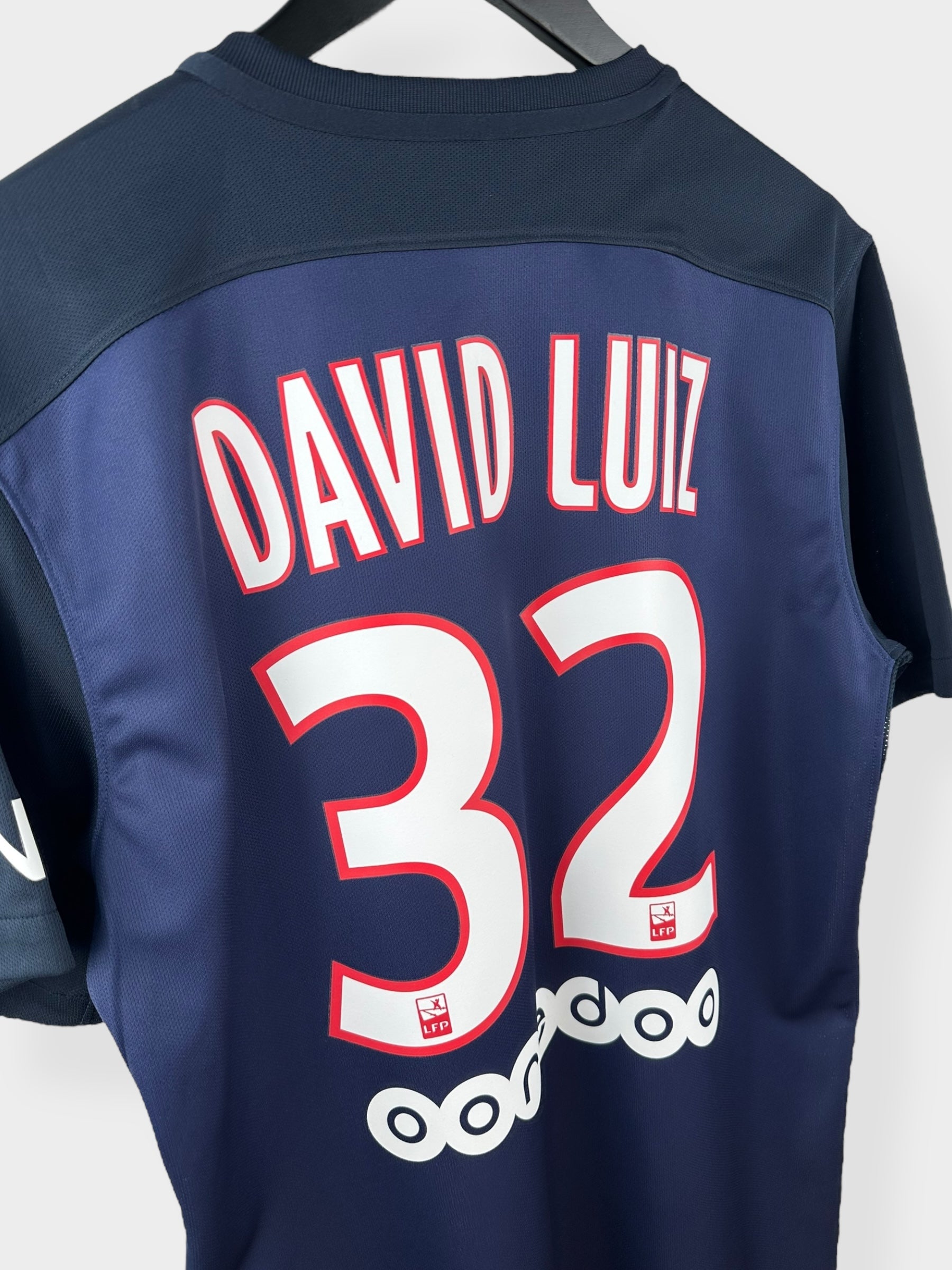2015-16 PARIS SAINT-GERMAIN HOME SHIRT DAVID LUIZ #32 M