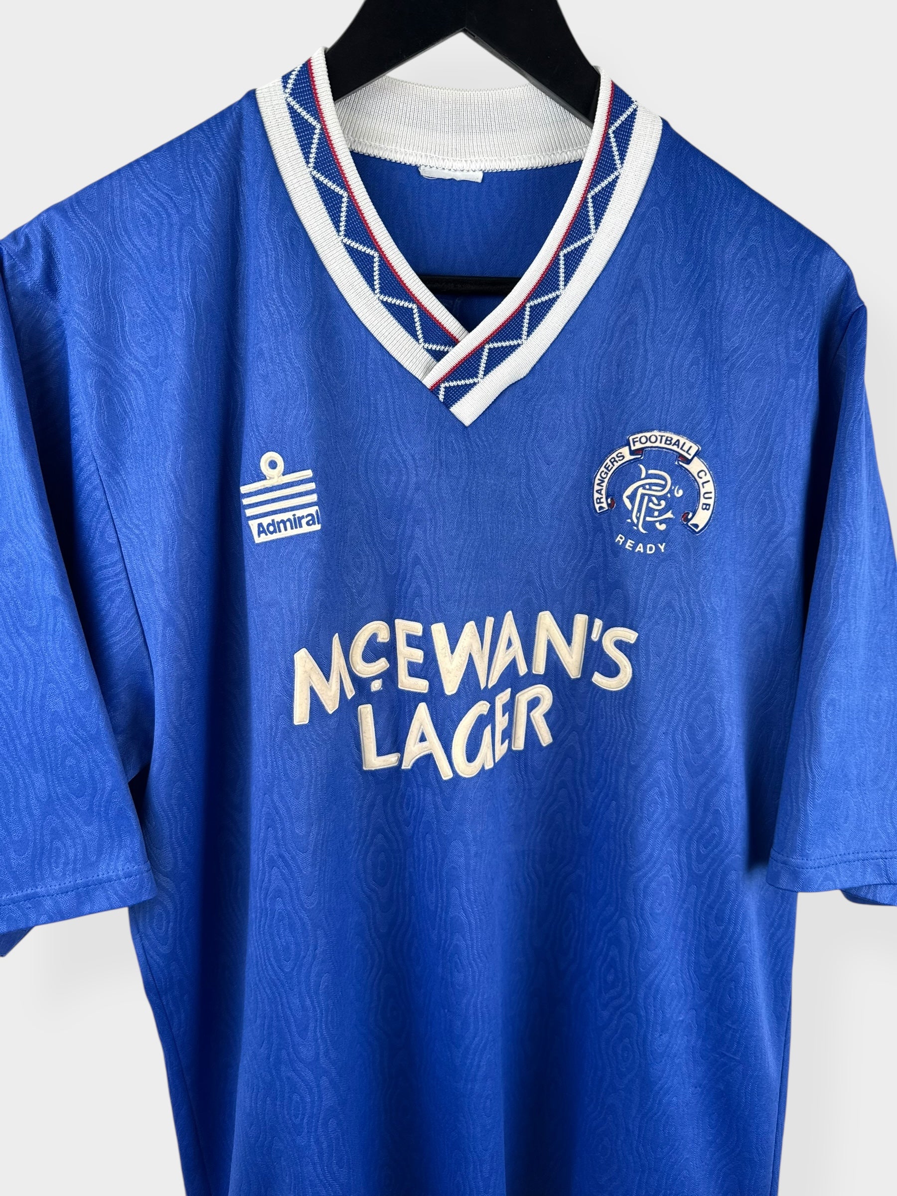 1990-92 RANGERS HOME SHIRT L - Authentic Football Club