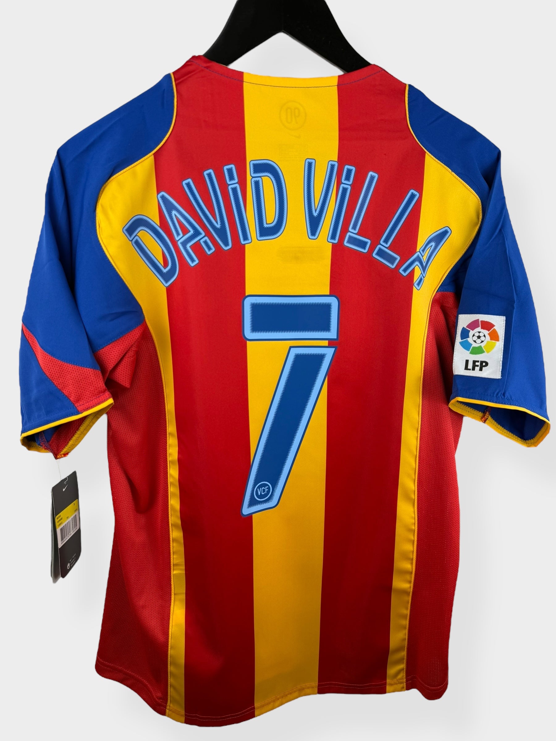 2004-05 VALENCIA DERDE SHIRT DAVID VILLA #7 S