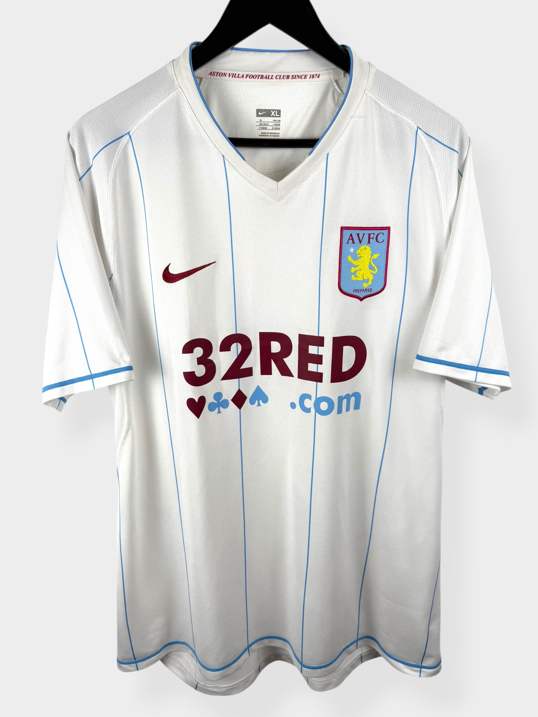 MAILLOT EXTÉRIEUR ASTON VILLA 2007-08 TAILLE XL ÉDITION JOUEUR
