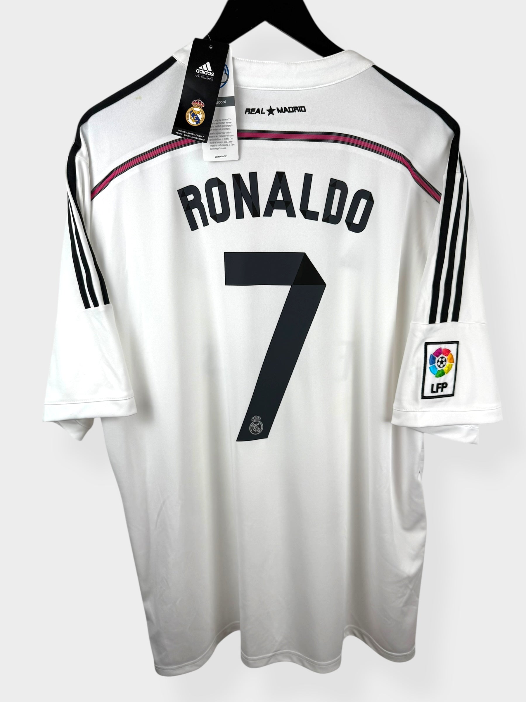 2014-15 REAL MADRID HOME SHIRT RONALDO #7 XXL - Authentic Football Club