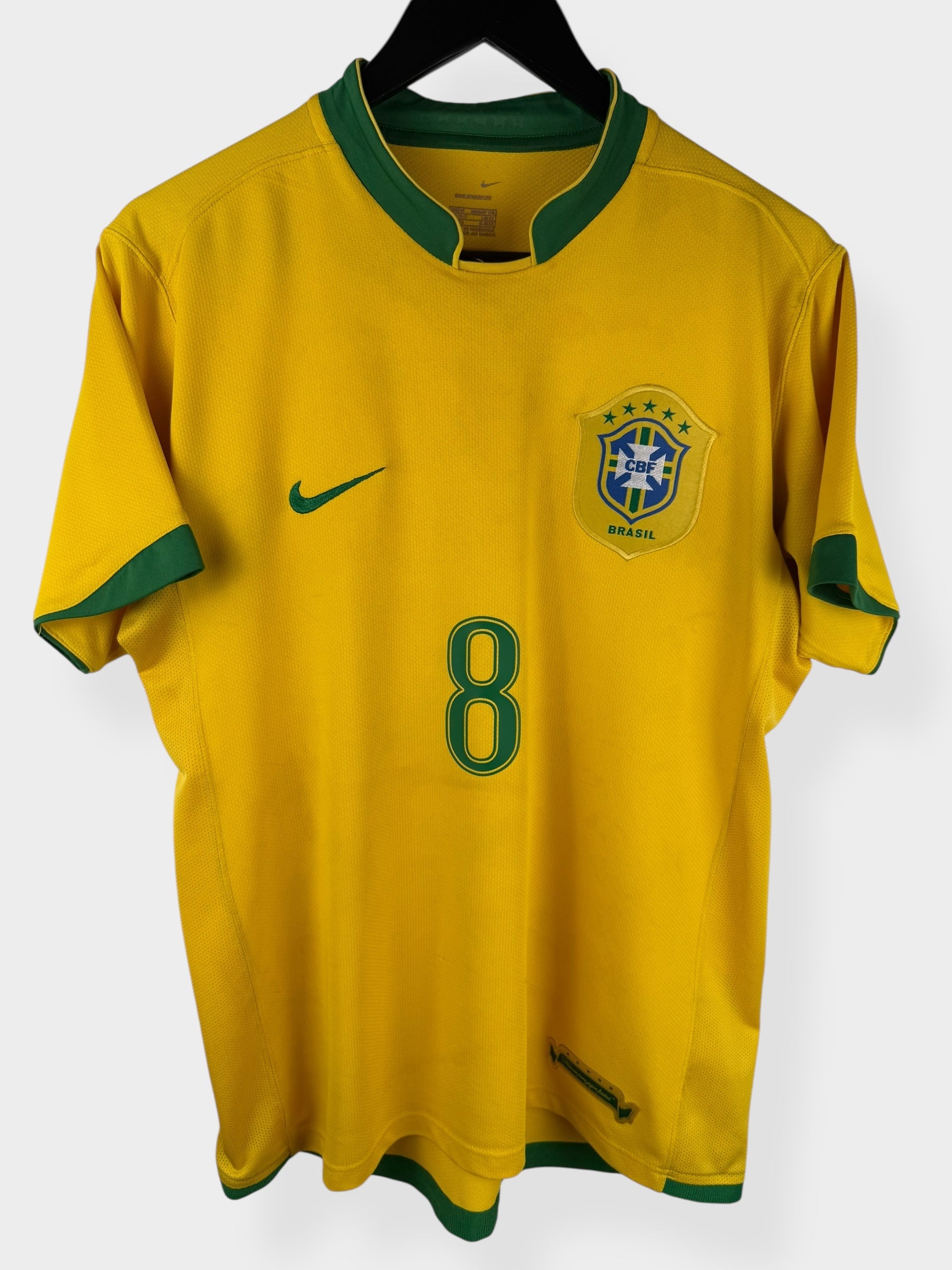 2006-08 BRAZIL HOME SHIRT KAKA #8 M