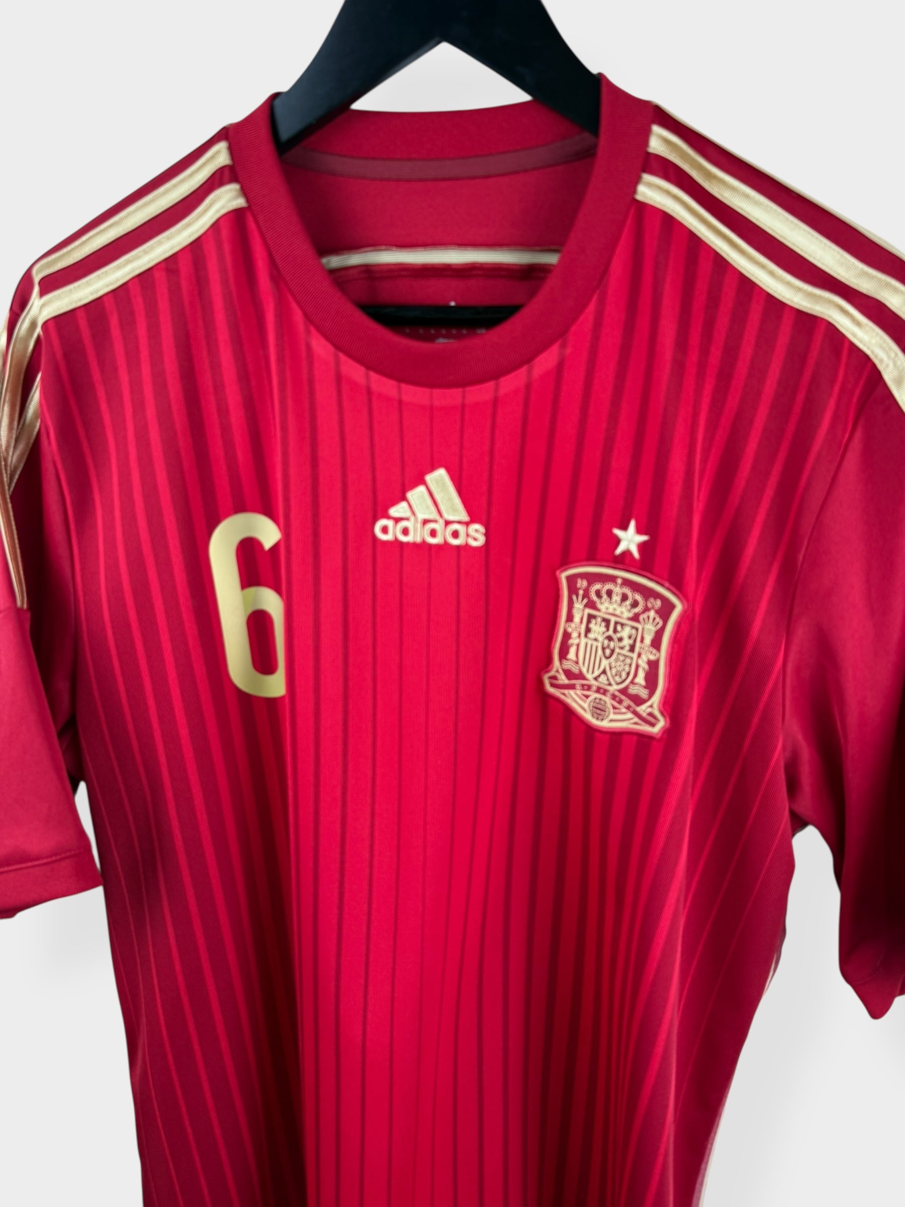 2013-15 SPAIN HOME SHIRT INIESTA #6 L - Authentic Football Club