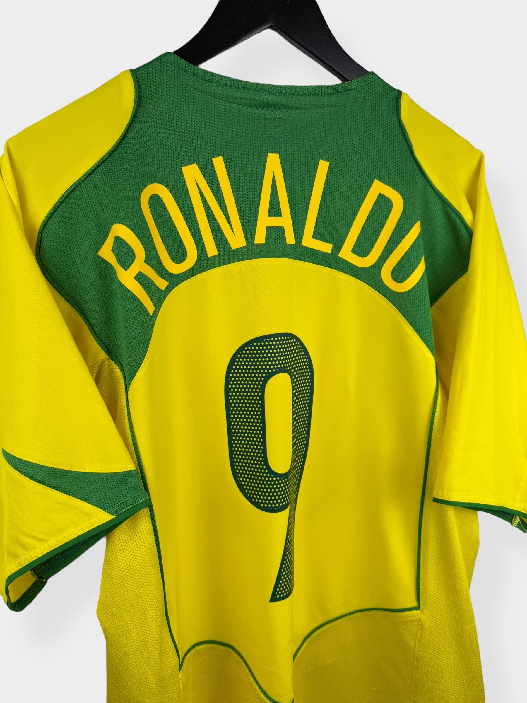 2004-06 BRAZIL HOME SHIRT RONALDO #9 XL
