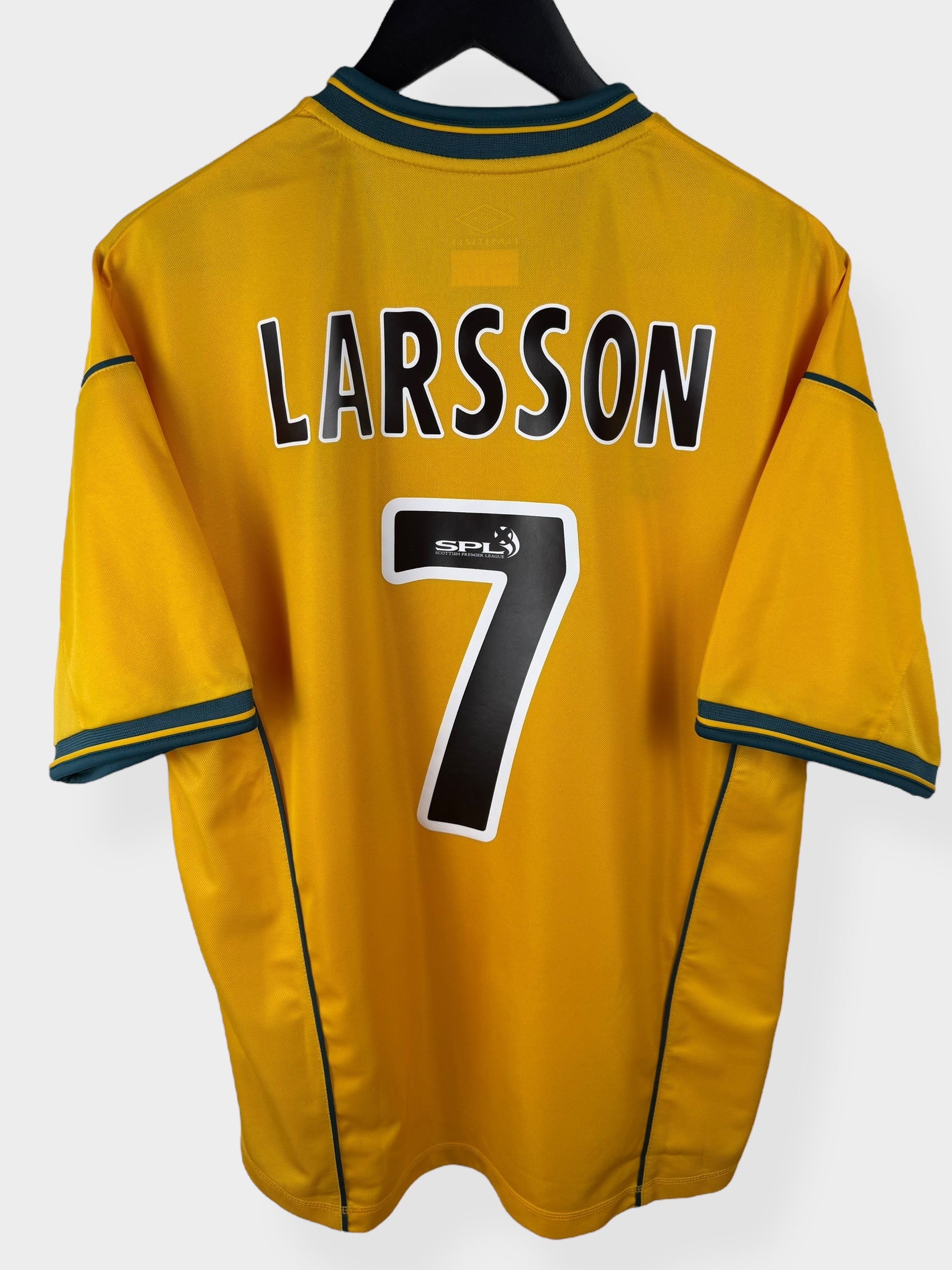 2001-02 CELTIC THIRD SHIRT LARSSON #7 L