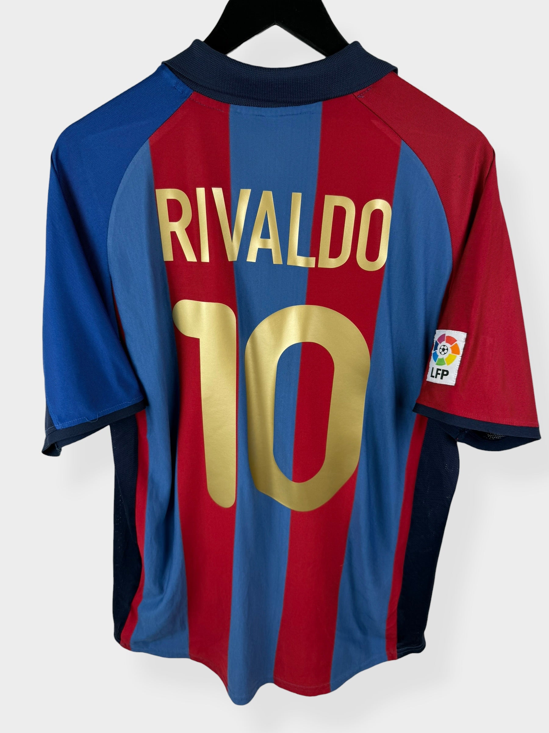 2001-02 BARCELONA THUISSHIRT RIVALDO #10 L