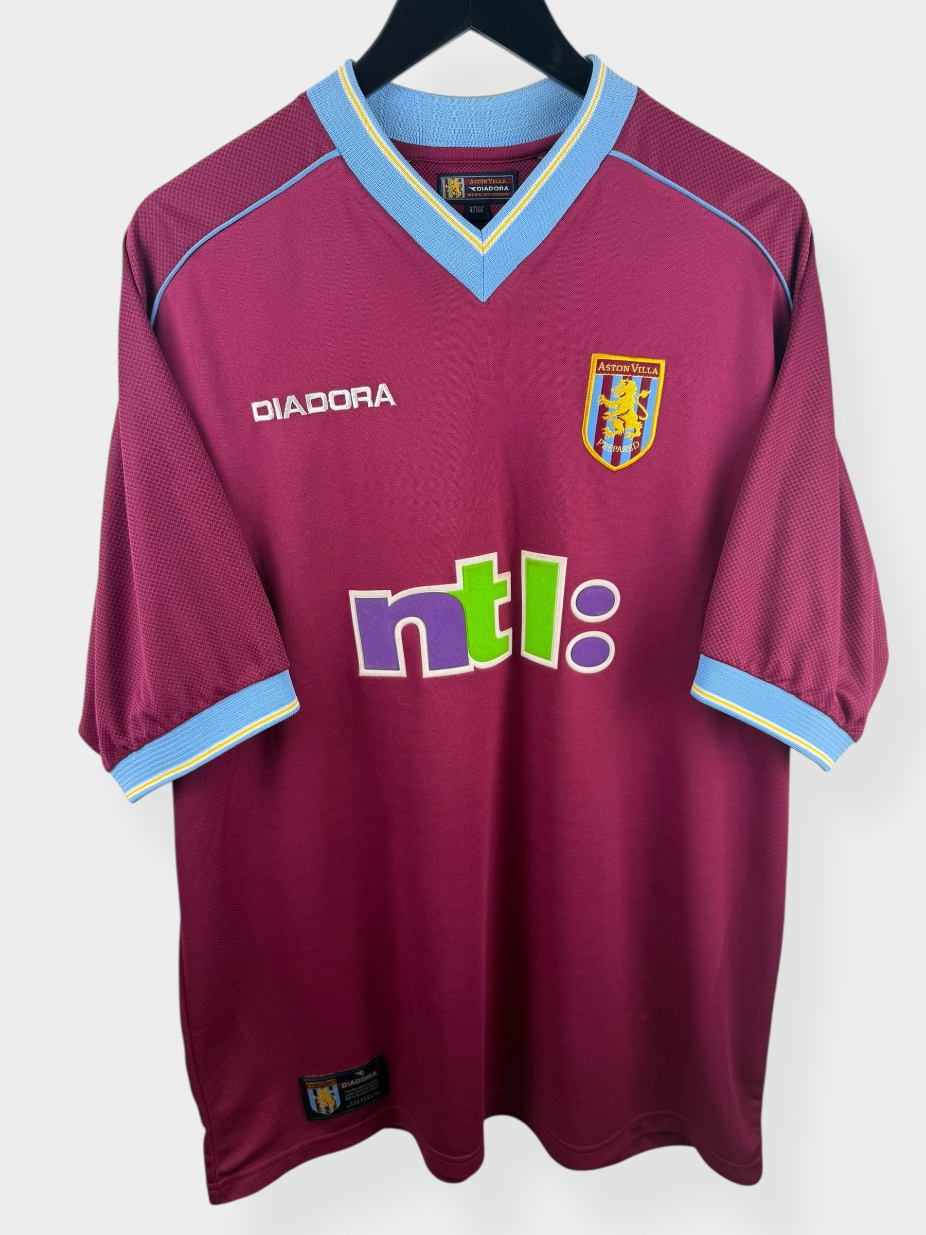 2001-02 ASTON VILLA HOME SHIRT GINOLA #14 XL