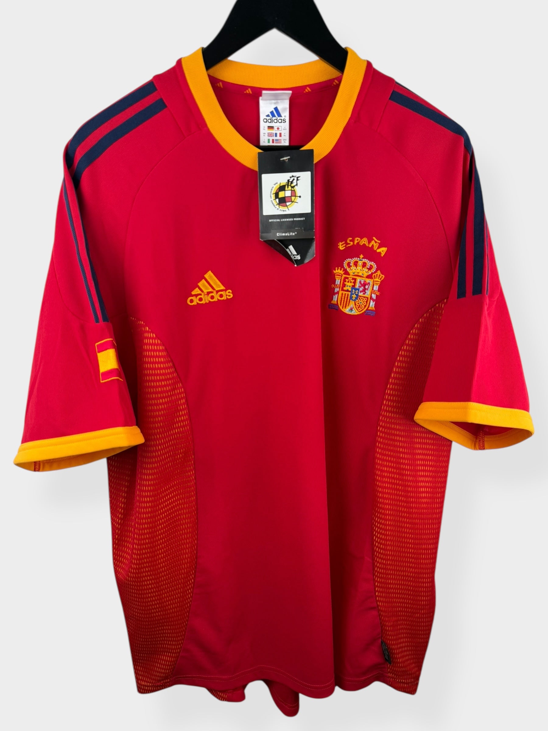  ESPAÑA サッカー ユニフォーム 2002Mサイズ 2002-04 SPAIN HOME SHIRT XL - 298547