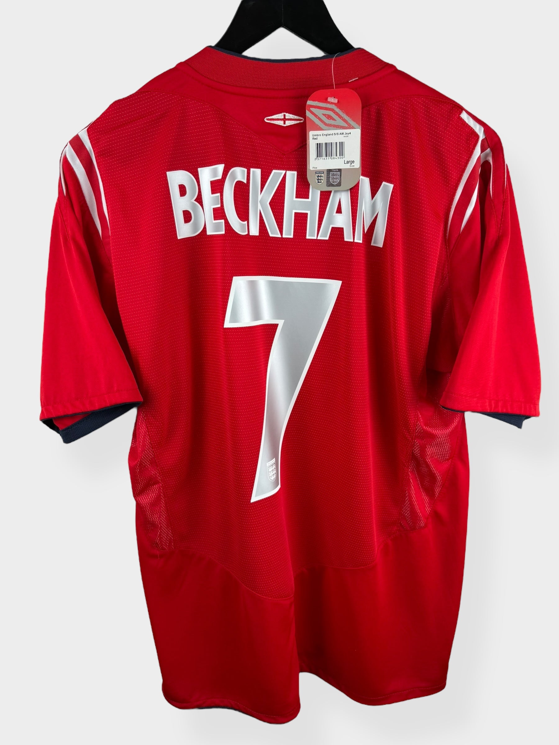 2004-06 ENGLAND AWAY SHIRT BECKHAM #7 L