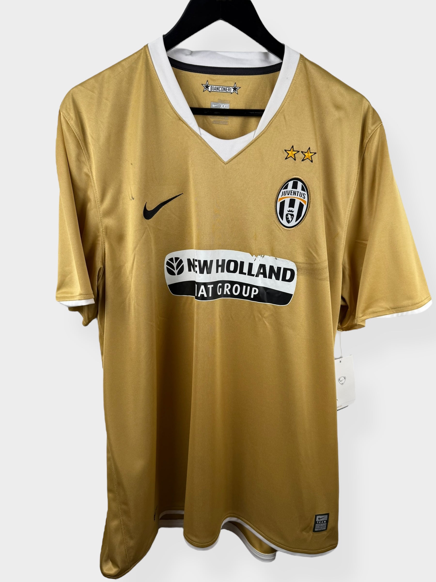 Juventus 2008-09 Away Jersey Gold デルピエロ 2008-09 JUVENTUS AWAY SHIRT DEL PIERO #10 XXL - 287403-770