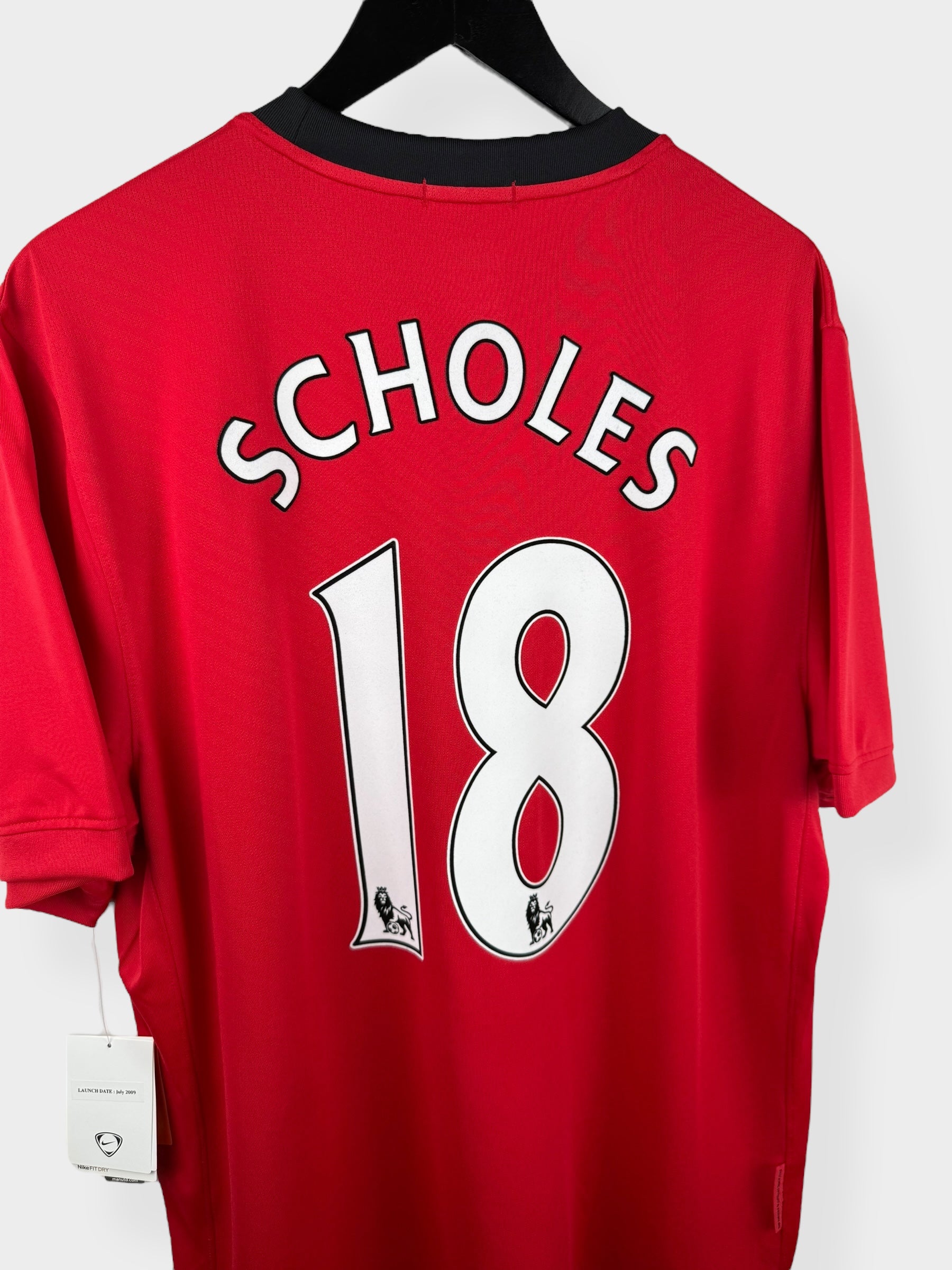 2009-10 MANCHESTER UNITED HOME SHIRT SCHOLES #18 XL - 355091-623
