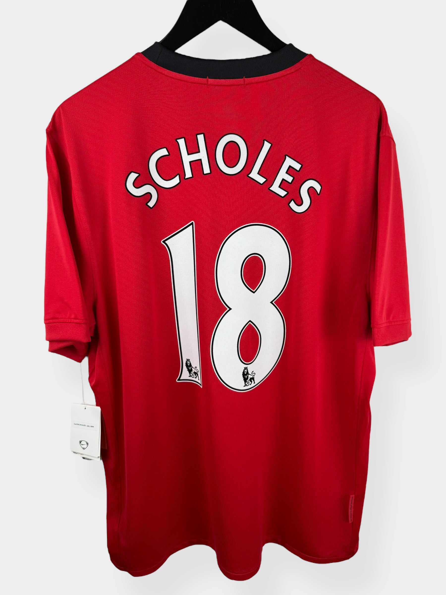 2009-10 MANCHESTER UNITED HOME SHIRT SCHOLES #18 XL - 355091-623