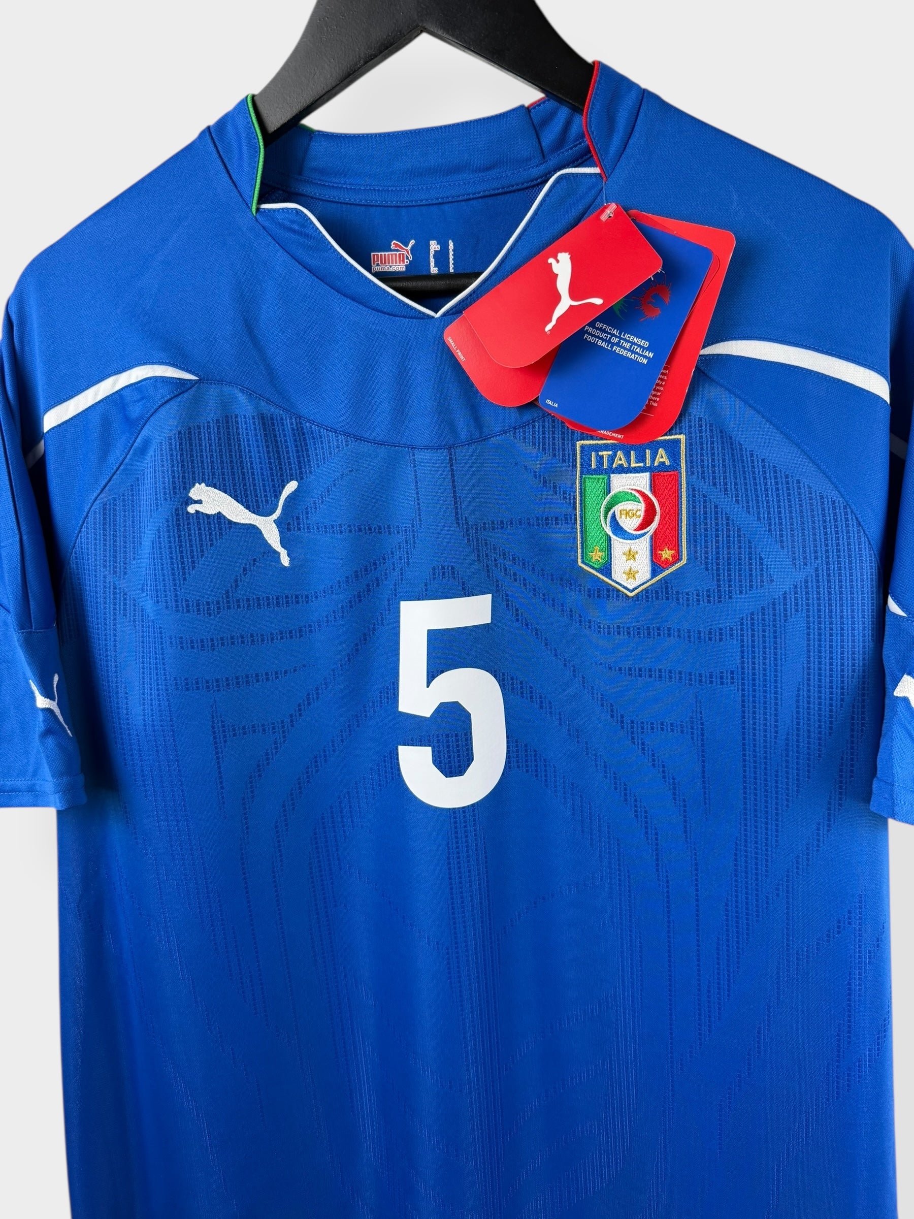 2010-12 ITALY HOME SHIRT CANNAVARO #5 L - 736646