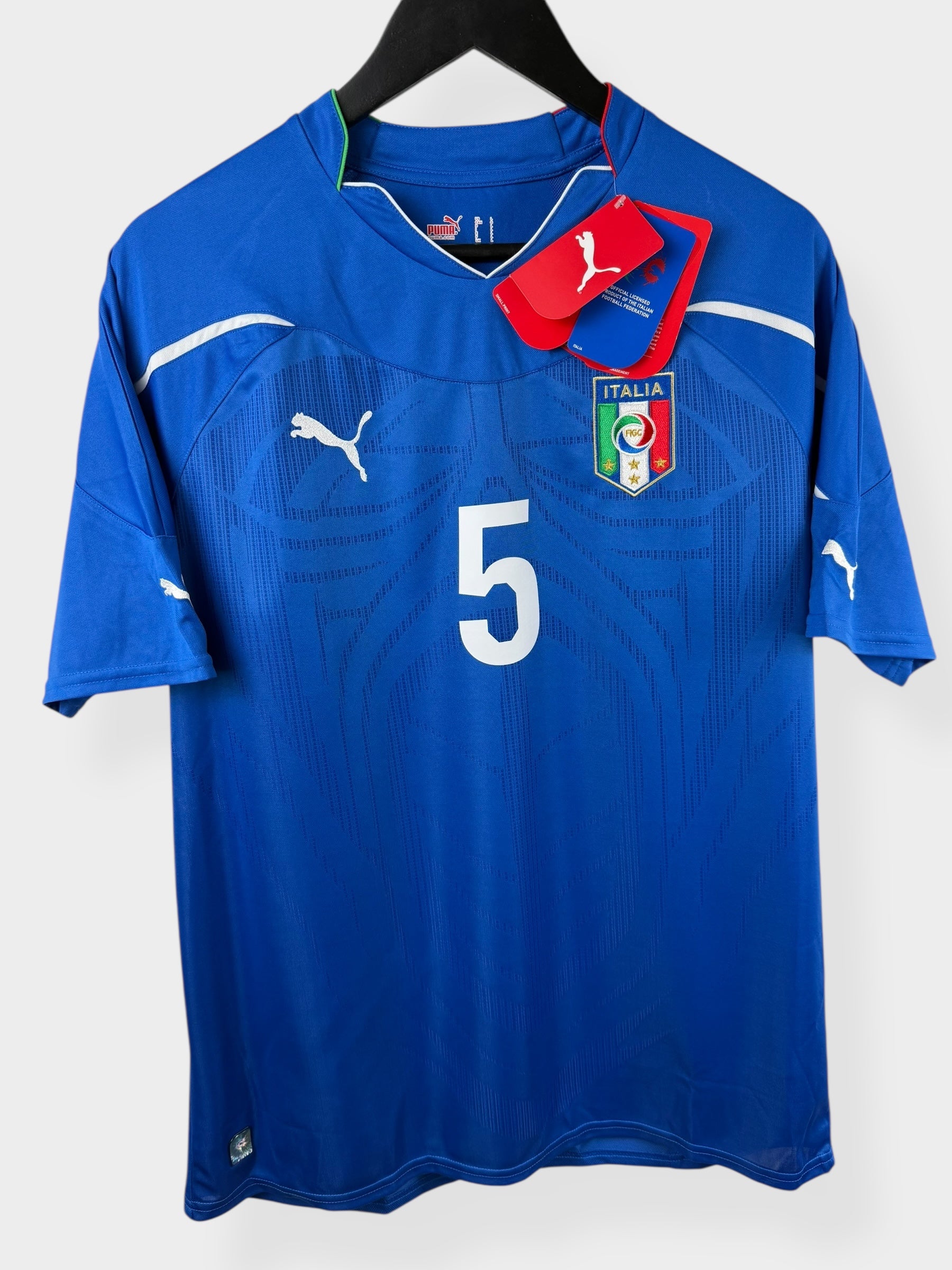 2010-12 ITALY HOME SHIRT CANNAVARO #5 L - 736646