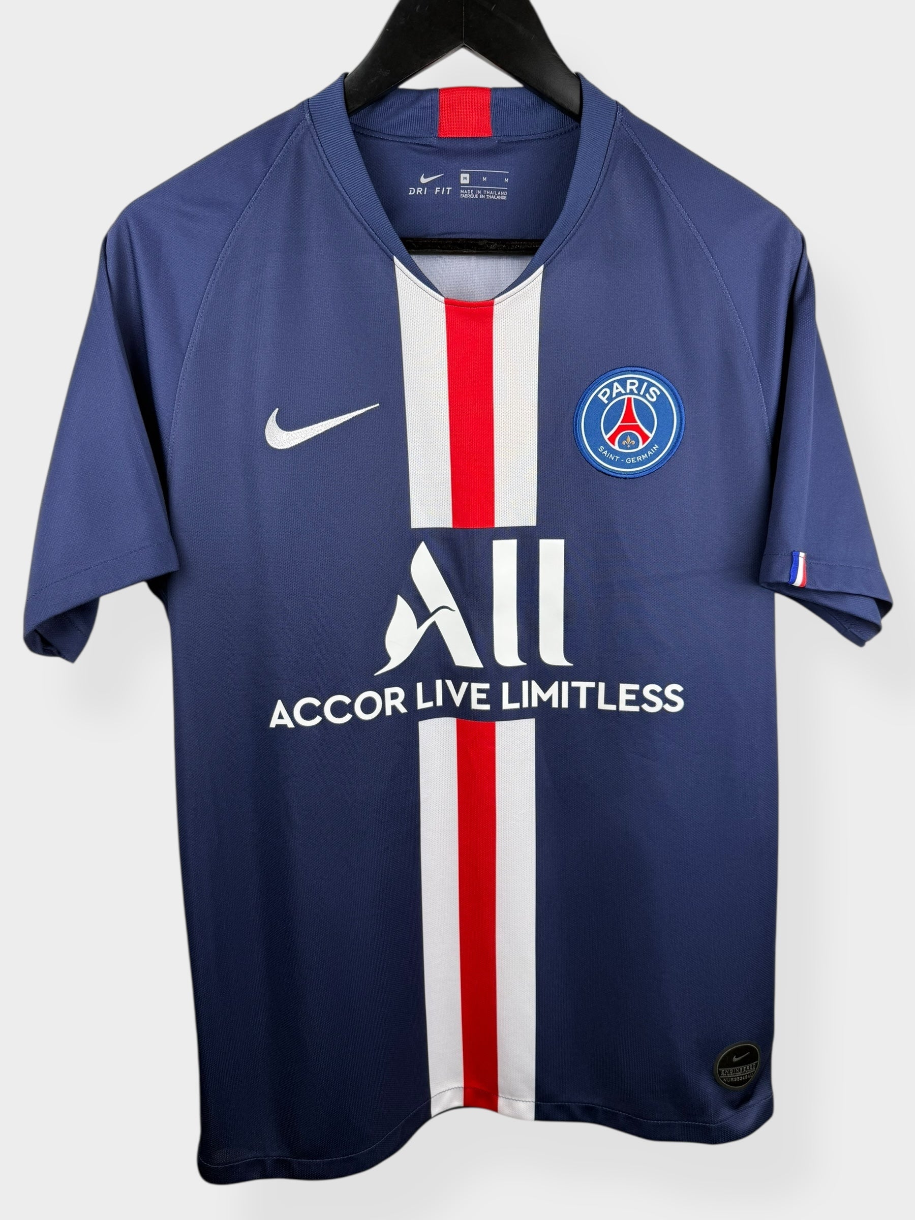 【美品/国内正規】PSG 19/20 ホーム ネイマールJR #10CLパッチ付 2019-20 PARIS SAINT-GERMAIN HOME SHIRT NEYMAR JR. #10 M - AJ5553-411
