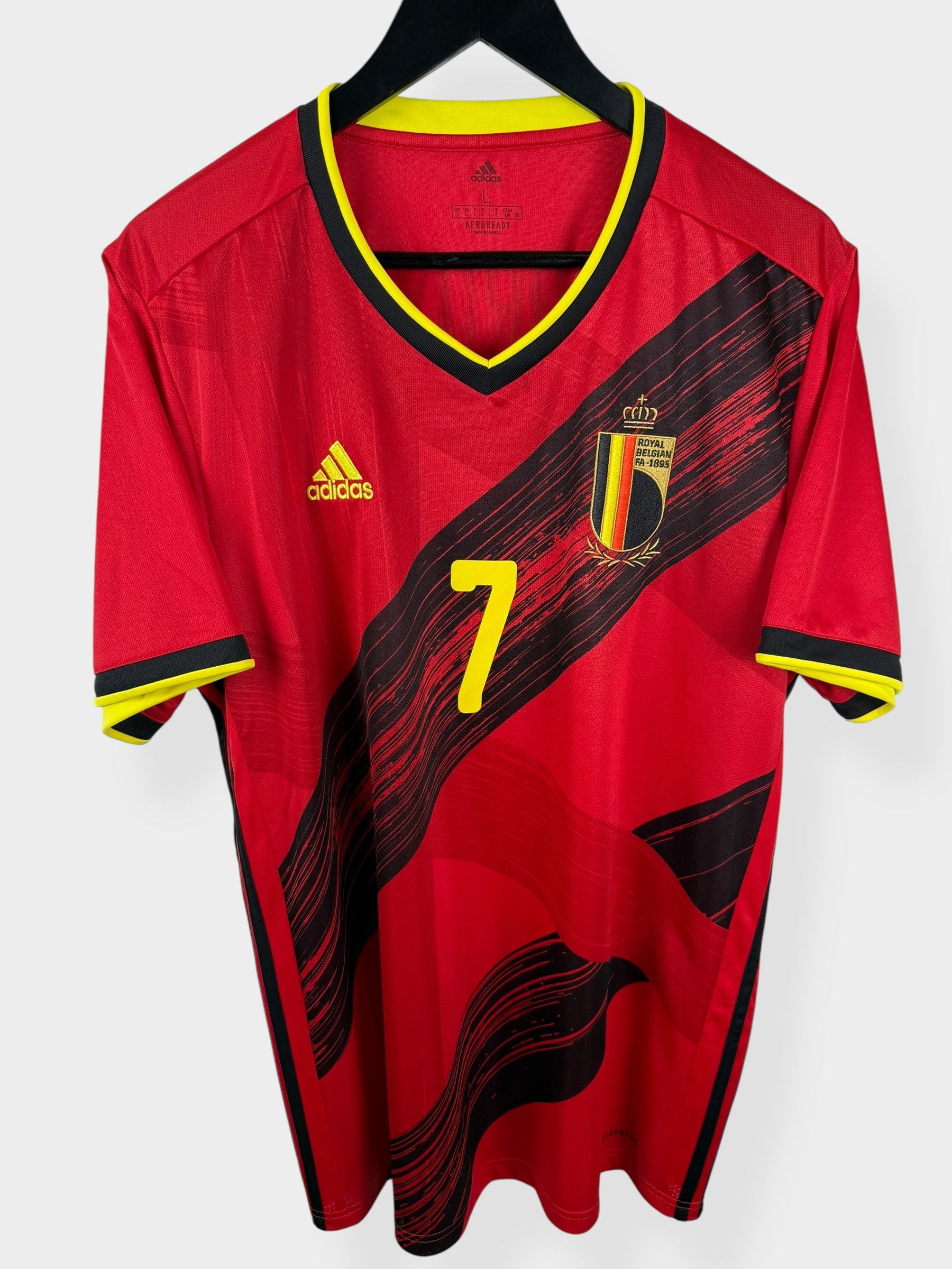 2020-21 BELGIUM HOME SHIRT DE BRUYNE #7 L - EJ8546