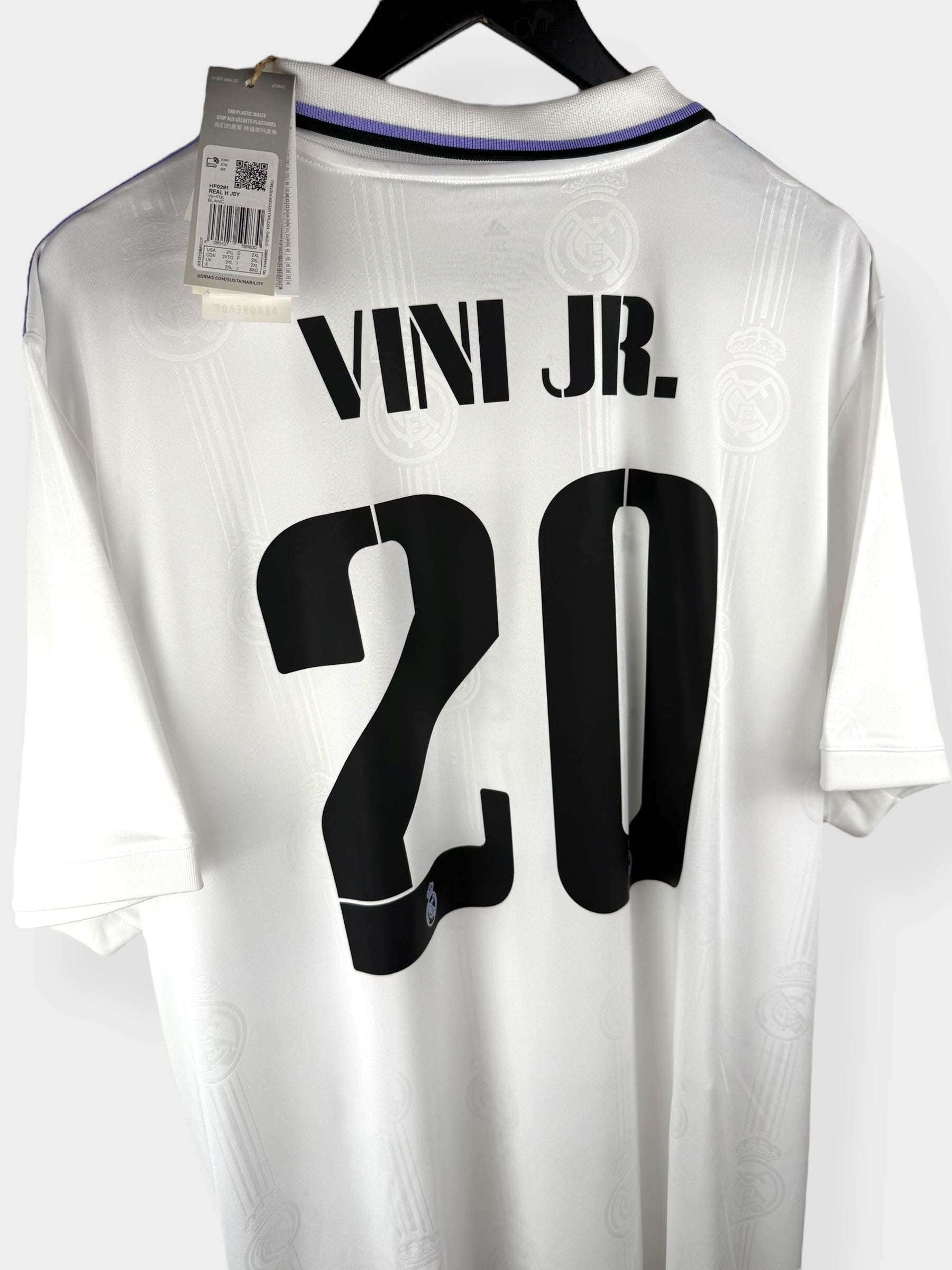 2022-23 REAL MADRID HOME SHIRT VINI JR. #20 XXL - HF0291