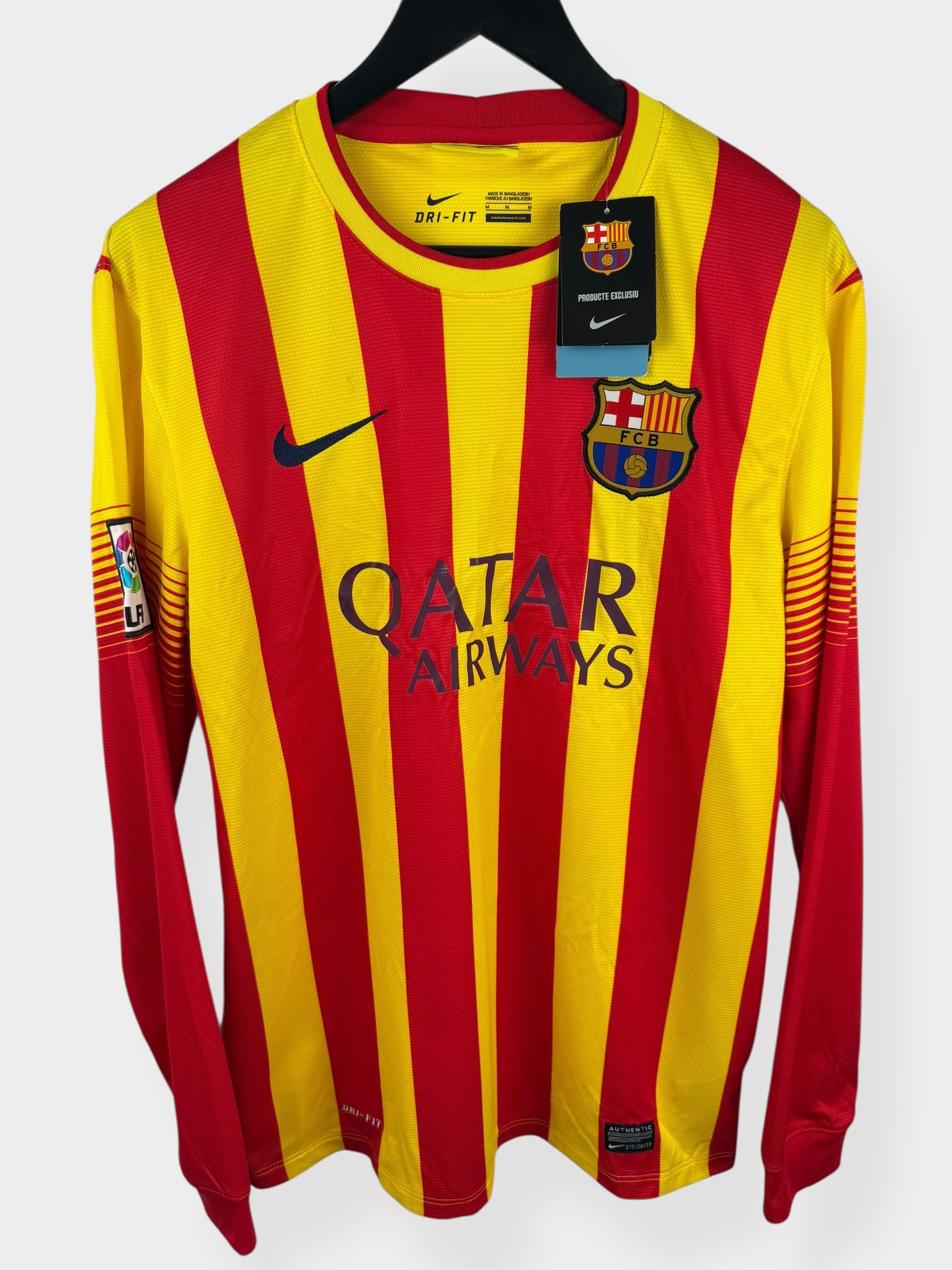 2013-14 BARCELONA AWAY SHIRT LS NEYMAR JR #11 M - Authentic Football Club